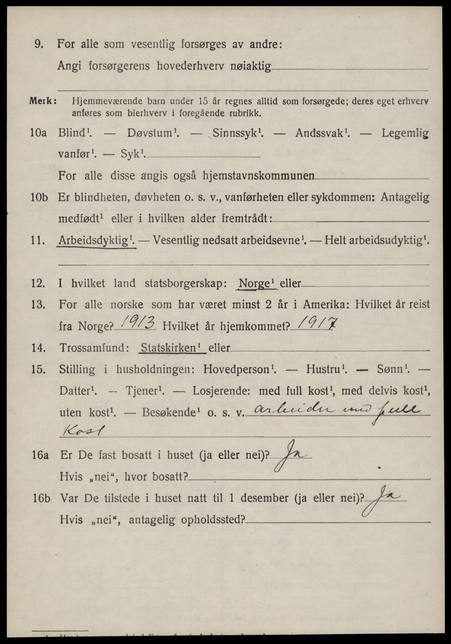 SAT, 1920 census for Tustna, 1920, p. 3682