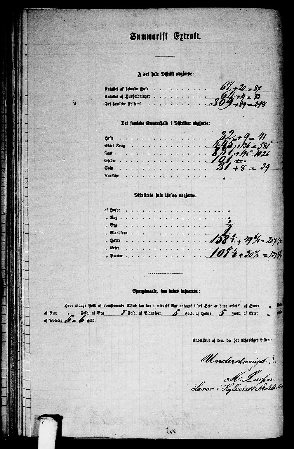 RA, 1865 census for Hyllestad, 1865, p. 86