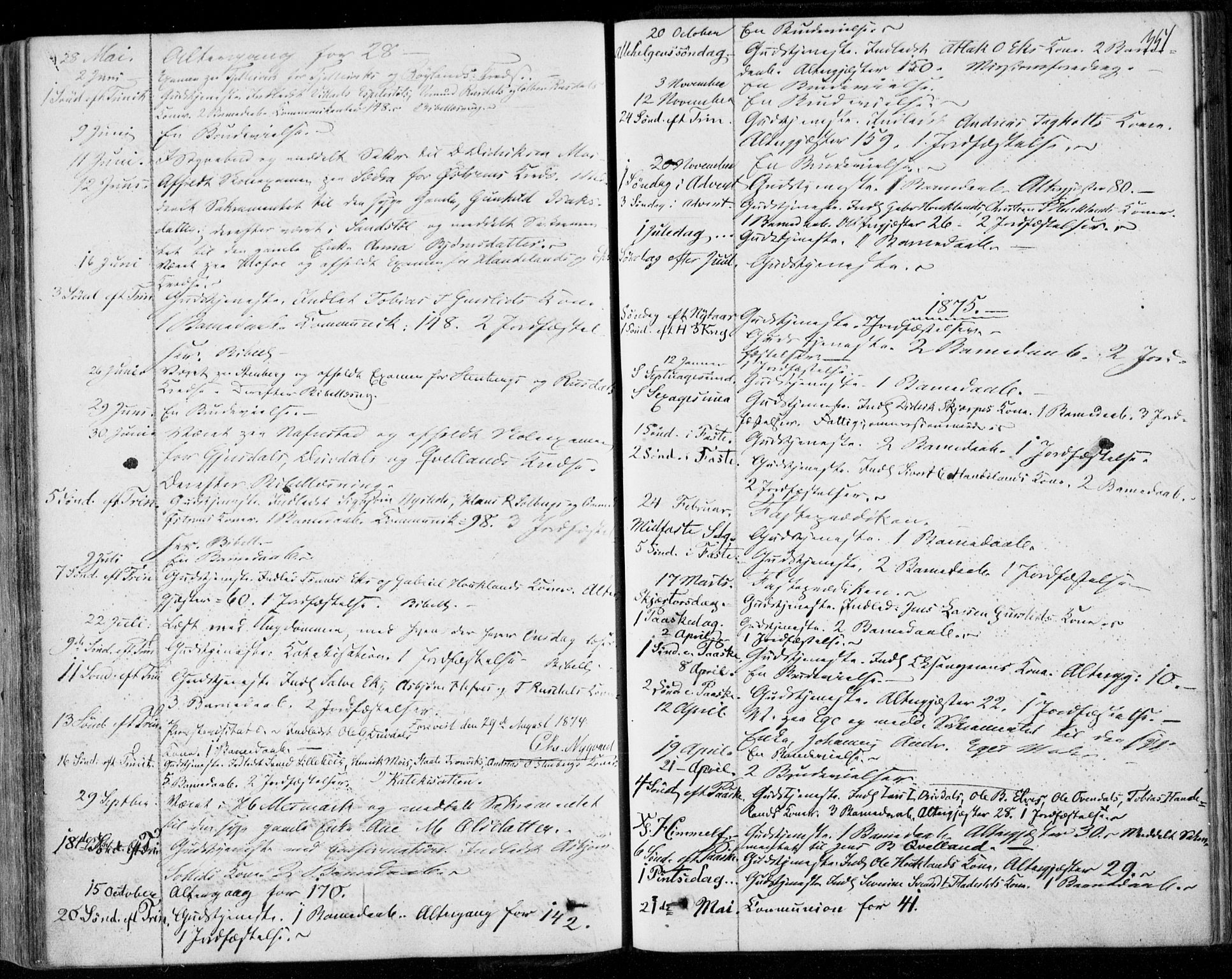 Lund sokneprestkontor, AV/SAST-A-101809/S06/L0009: Parish register (official) no. A 8, 1853-1877, p. 351