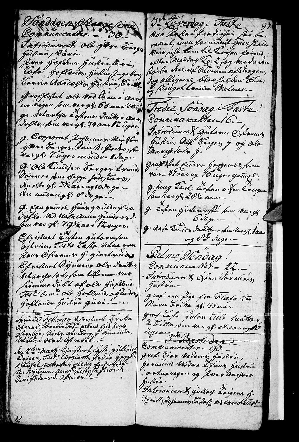 Vik sokneprestembete, AV/SAB-A-81501/H/Haa/Haaa/L0001: Parish register (official) no. A 1 / 3, 1727-1740, p. 97