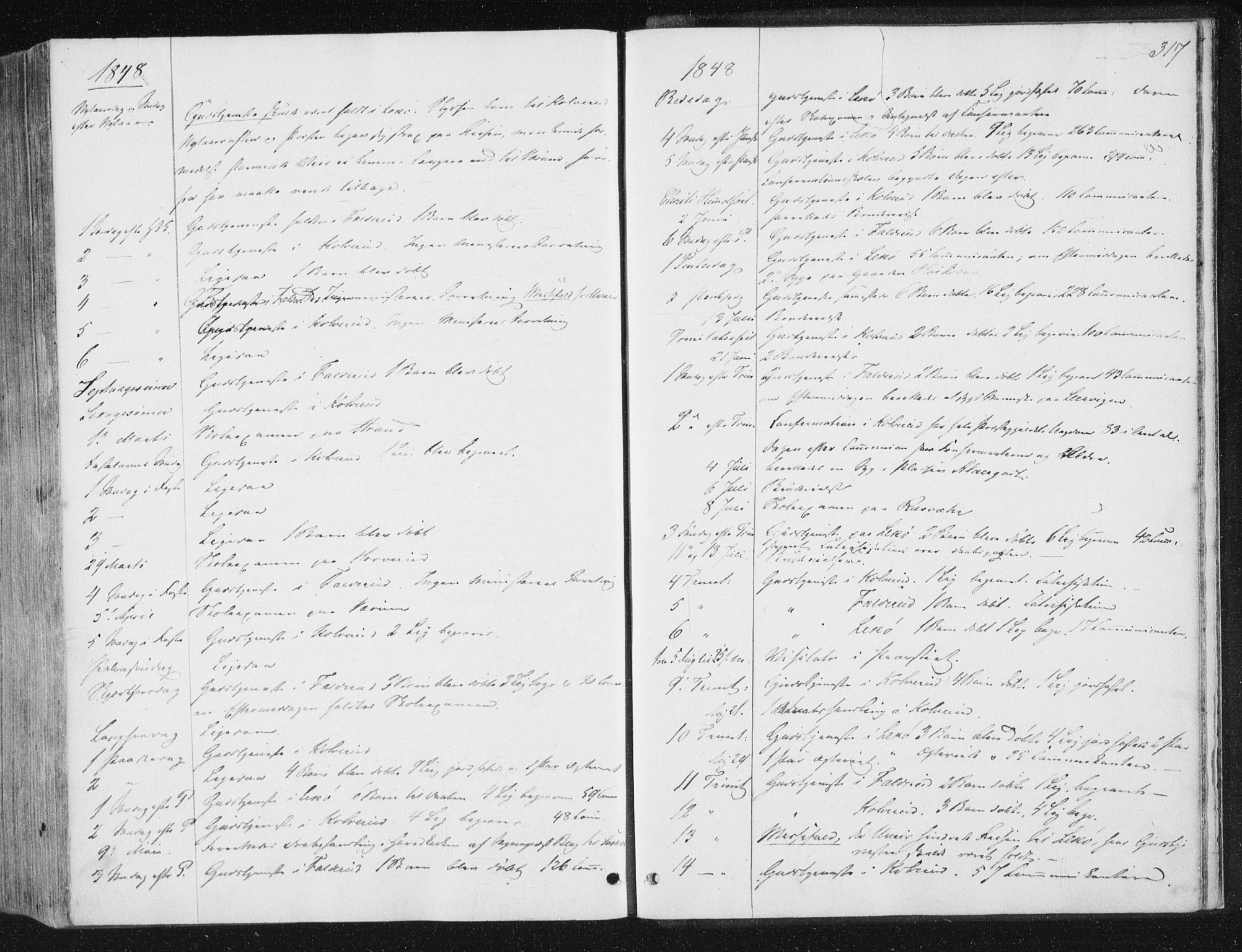 Ministerialprotokoller, klokkerbøker og fødselsregistre - Nord-Trøndelag, SAT/A-1458/780/L0640: Parish register (official) no. 780A05, 1845-1856, p. 317
