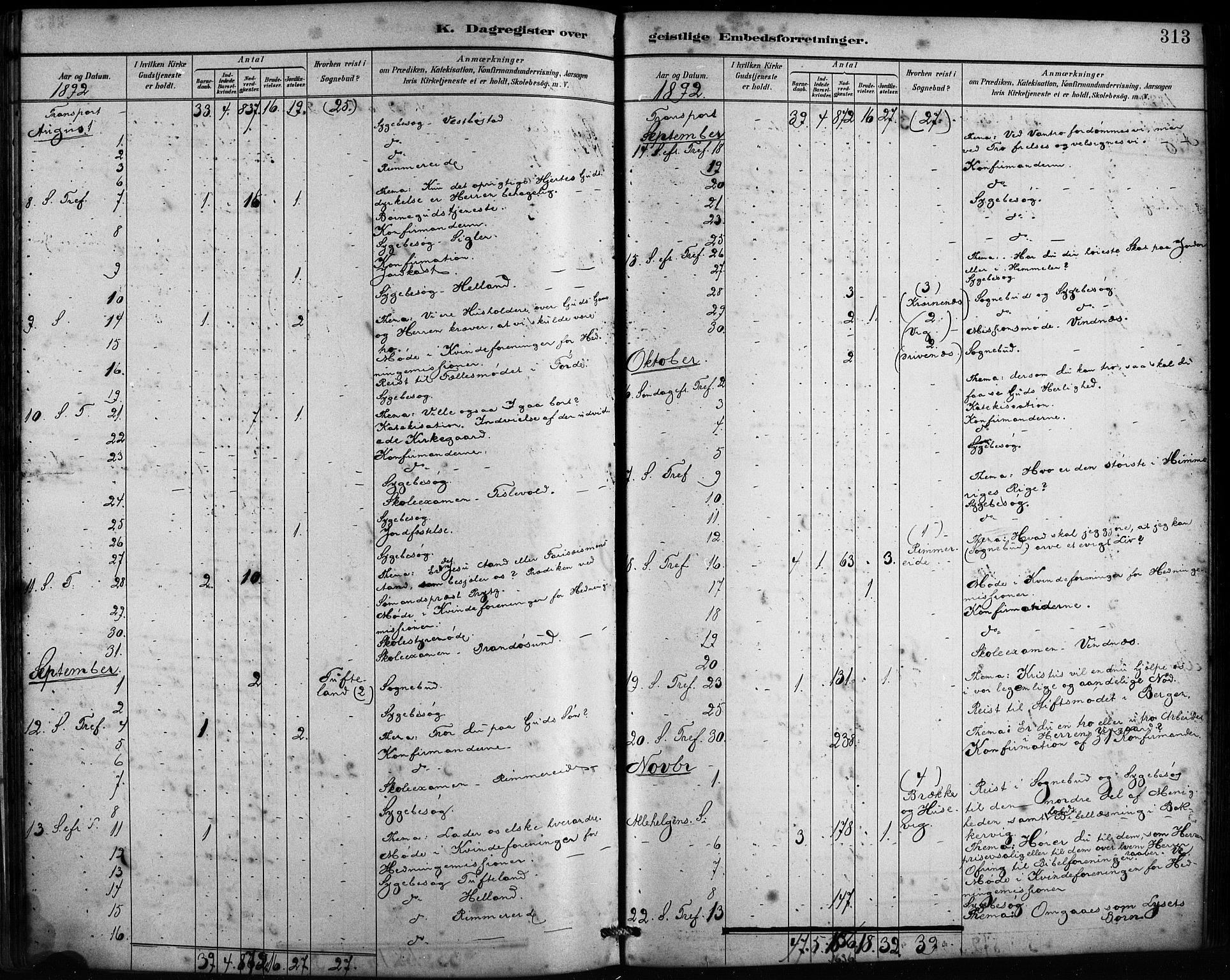 Fitjar sokneprestembete, AV/SAB-A-99926: Parish register (official) no. A 2, 1882-1899, p. 313