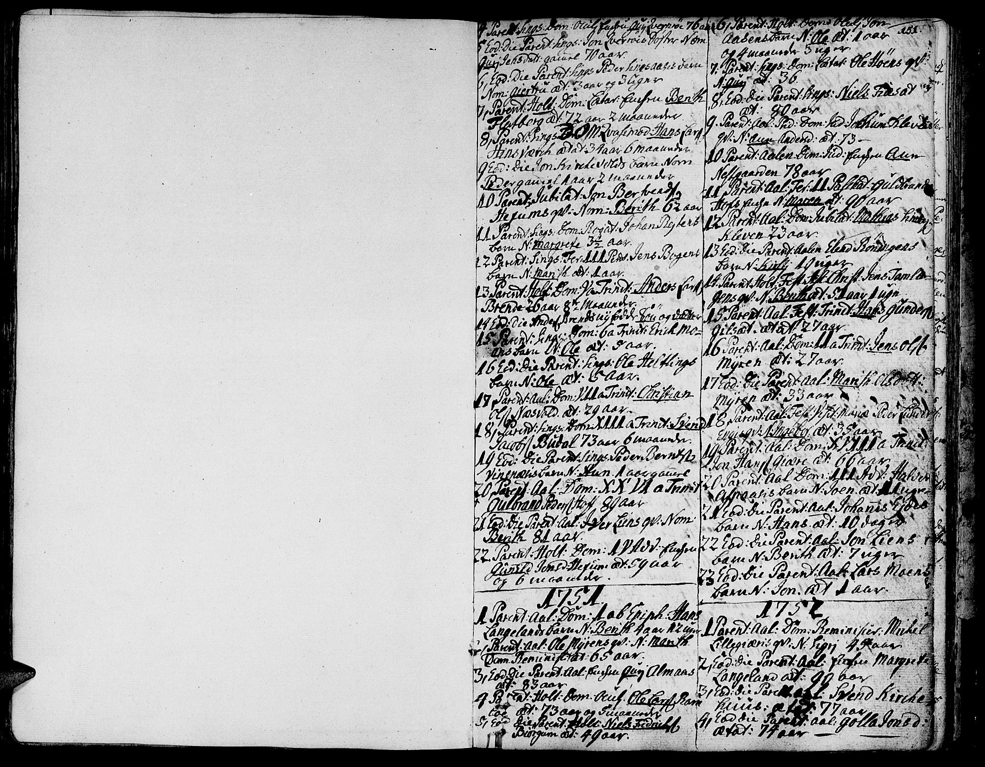 Ministerialprotokoller, klokkerbøker og fødselsregistre - Sør-Trøndelag, SAT/A-1456/685/L0952: Parish register (official) no. 685A01, 1745-1804, p. 151