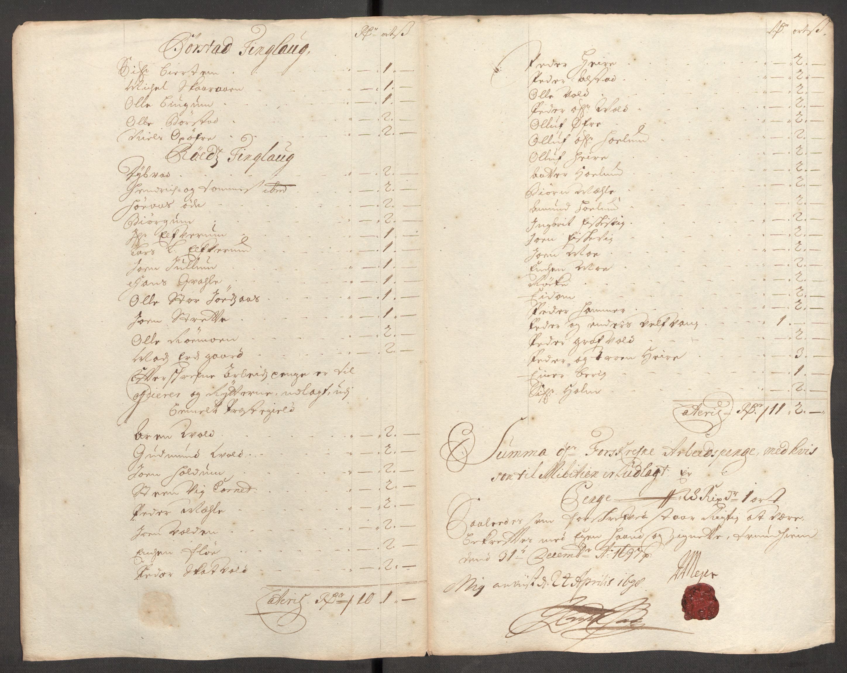 Rentekammeret inntil 1814, Reviderte regnskaper, Fogderegnskap, RA/EA-4092/R62/L4189: Fogderegnskap Stjørdal og Verdal, 1697, p. 66