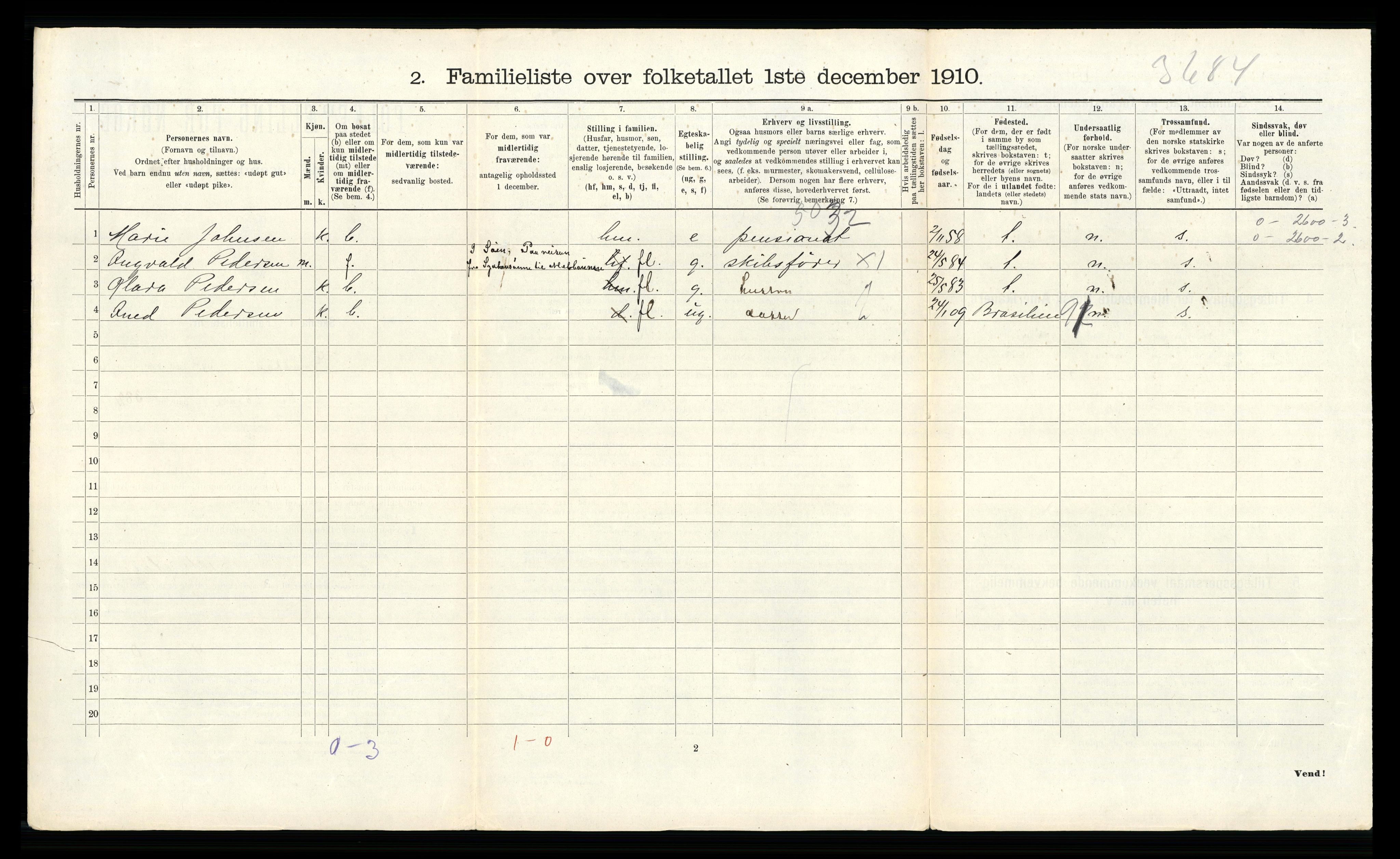 RA, 1910 census for Grimstad, 1910, p. 1841