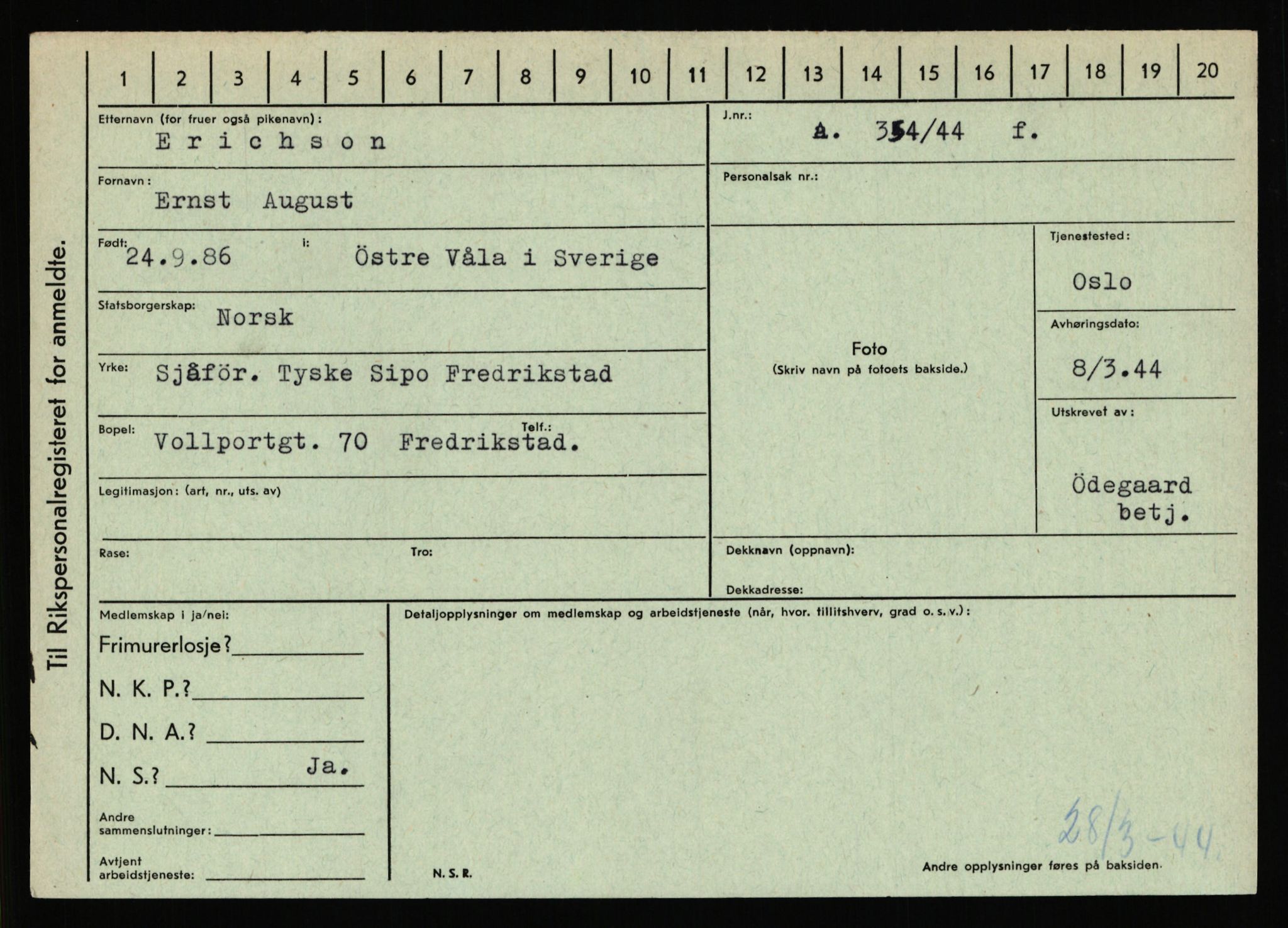 Statspolitiet - Hovedkontoret / Osloavdelingen, AV/RA-S-1329/C/Ca/L0004: Eid - funn av gjenstander	, 1943-1945, p. 2041