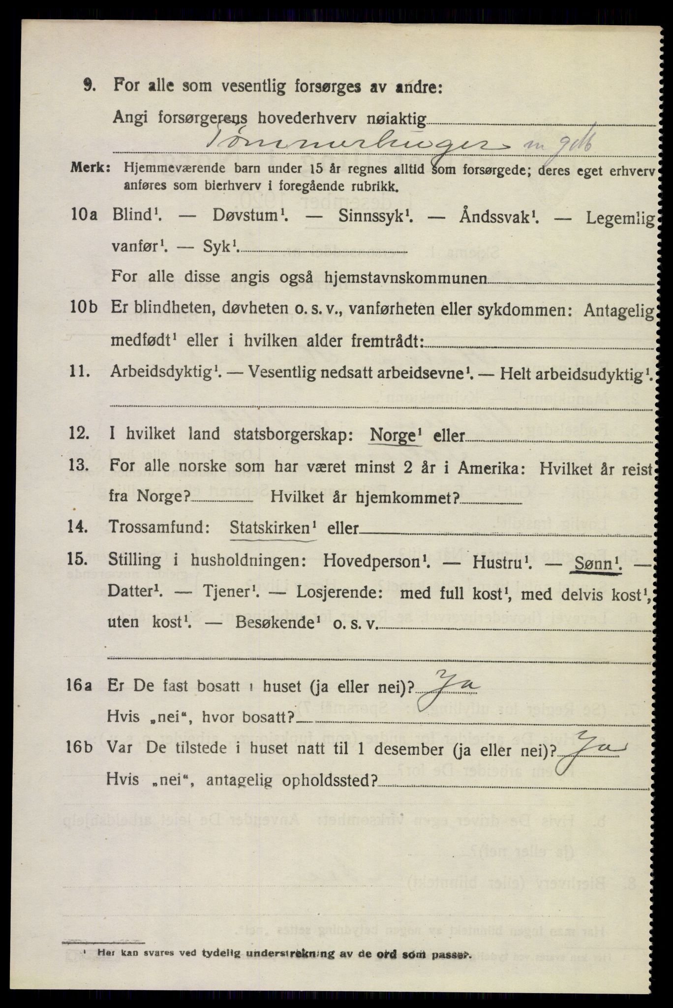 SAKO, 1920 census for Solum, 1920, p. 14635