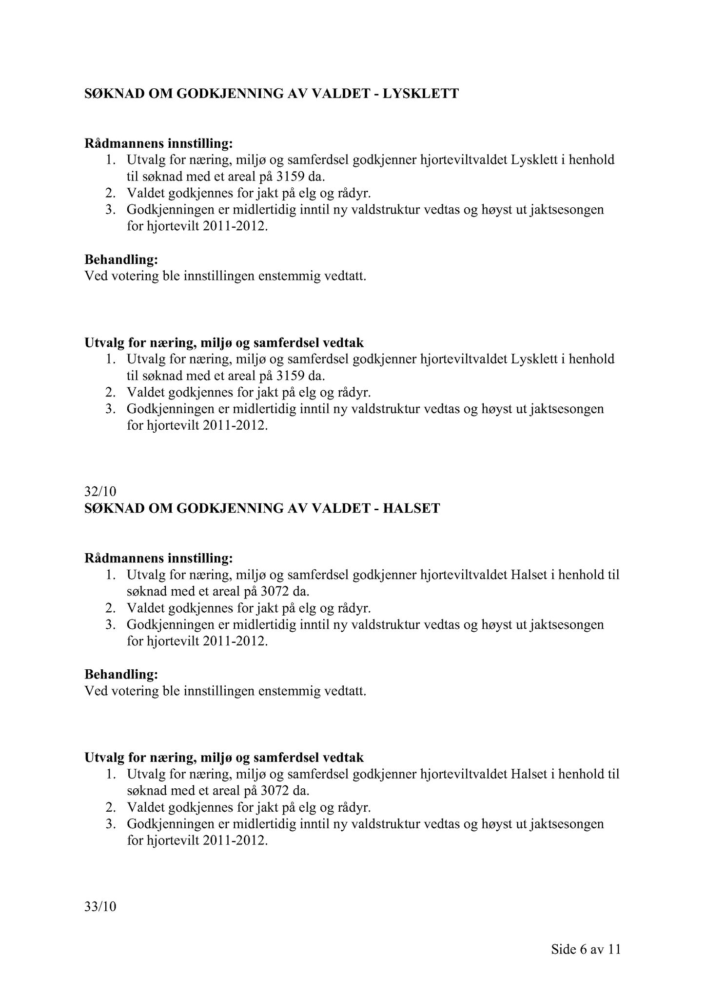 Klæbu Kommune, TRKO/KK/13-NMS/L003: Utvalg for næring, miljø og samferdsel, 2010, p. 111