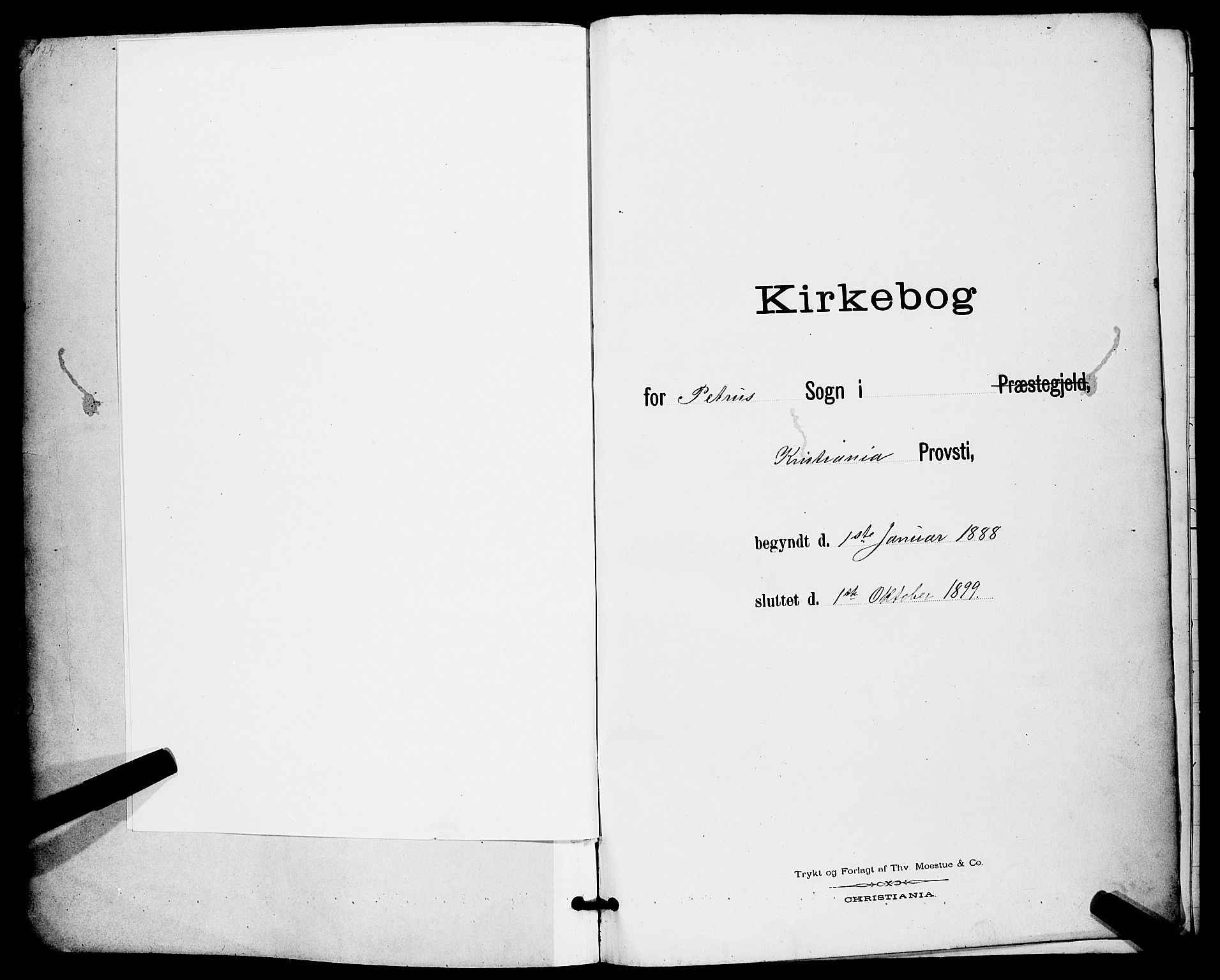 Petrus prestekontor Kirkebøker, SAO/A-10872/G/Ga/L0002: Parish register (copy) no. 2, 1888-1899