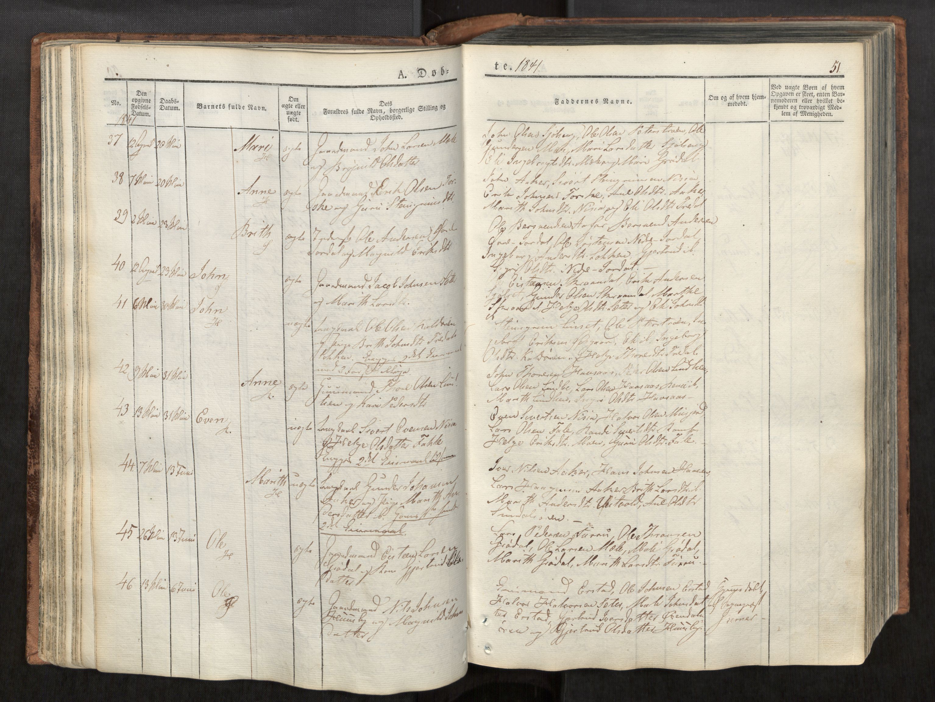 Ministerialprotokoller, klokkerbøker og fødselsregistre - Møre og Romsdal, AV/SAT-A-1454/590/L1012: Parish register (official) no. 590A04, 1832-1846, p. 51