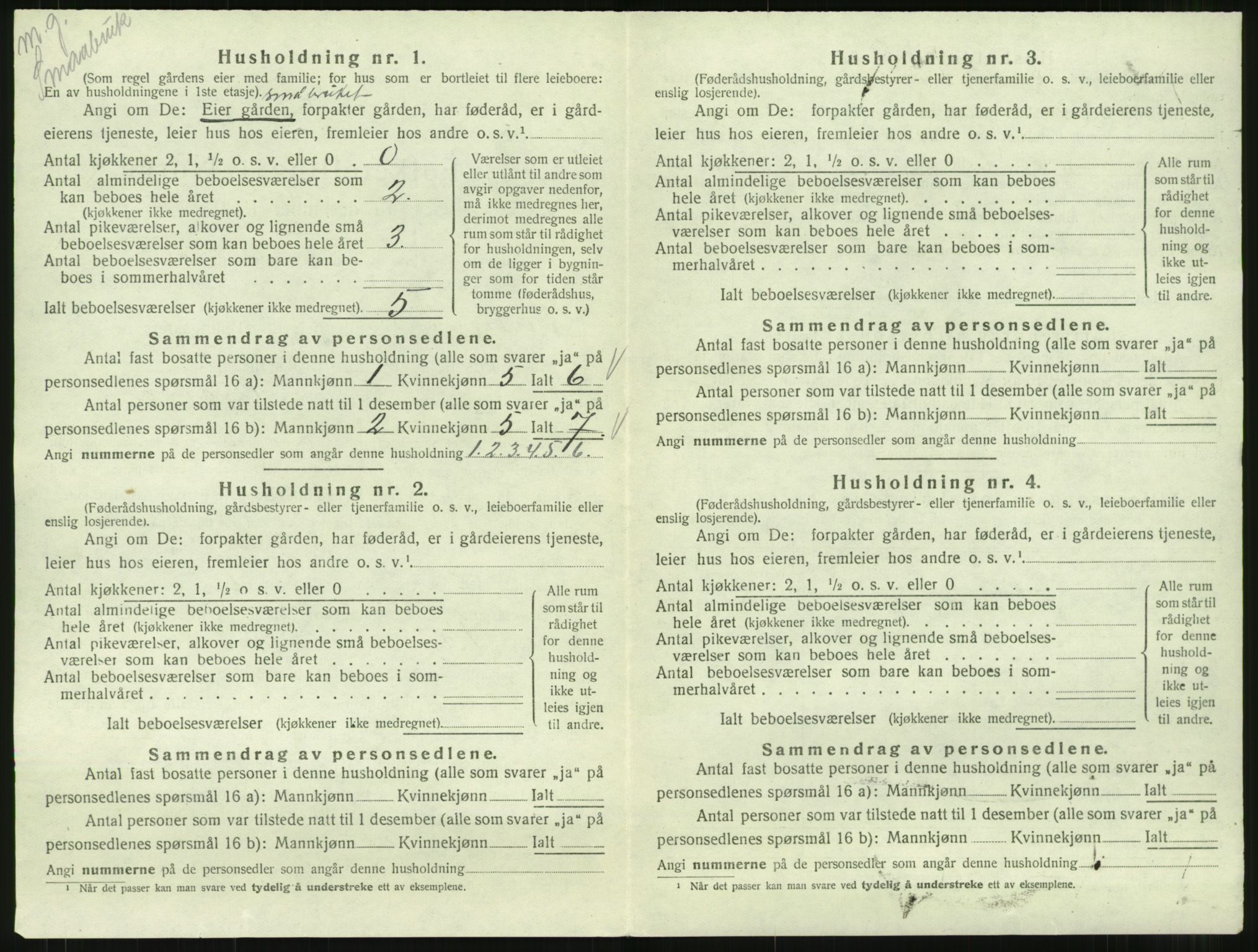 SAT, 1920 census for Sunndal, 1920, p. 645