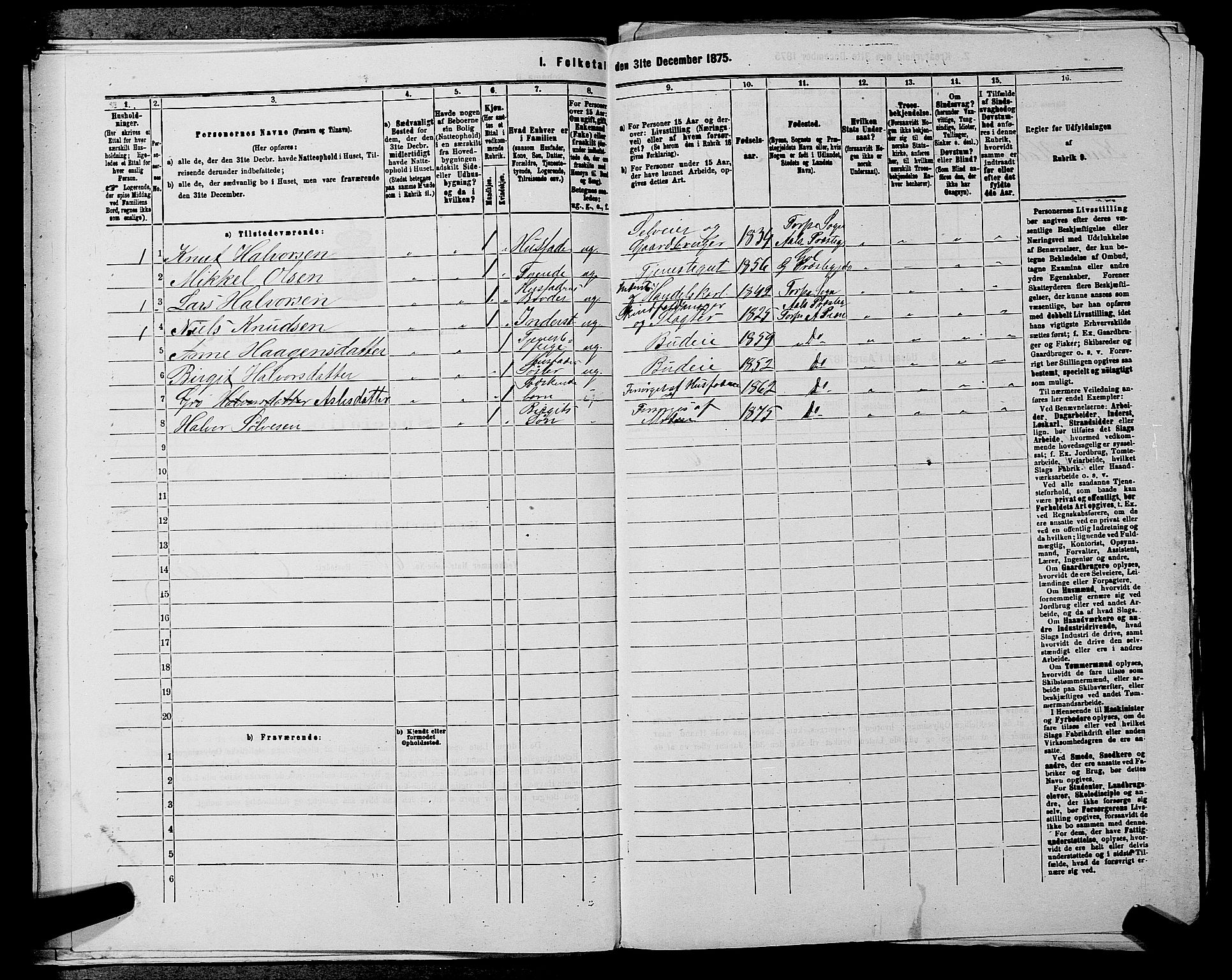 SAKO, 1875 census for 0619P Ål, 1875, p. 235