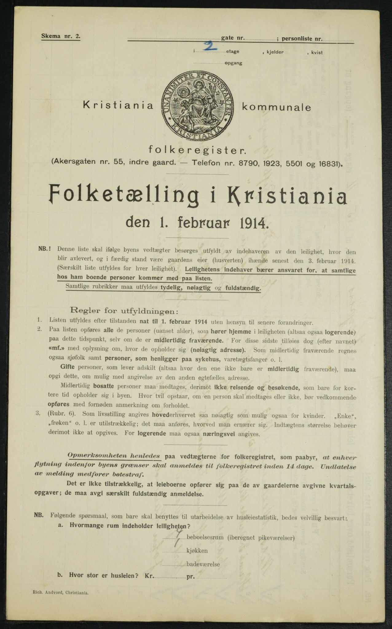 OBA, Municipal Census 1914 for Kristiania, 1914, p. 49364