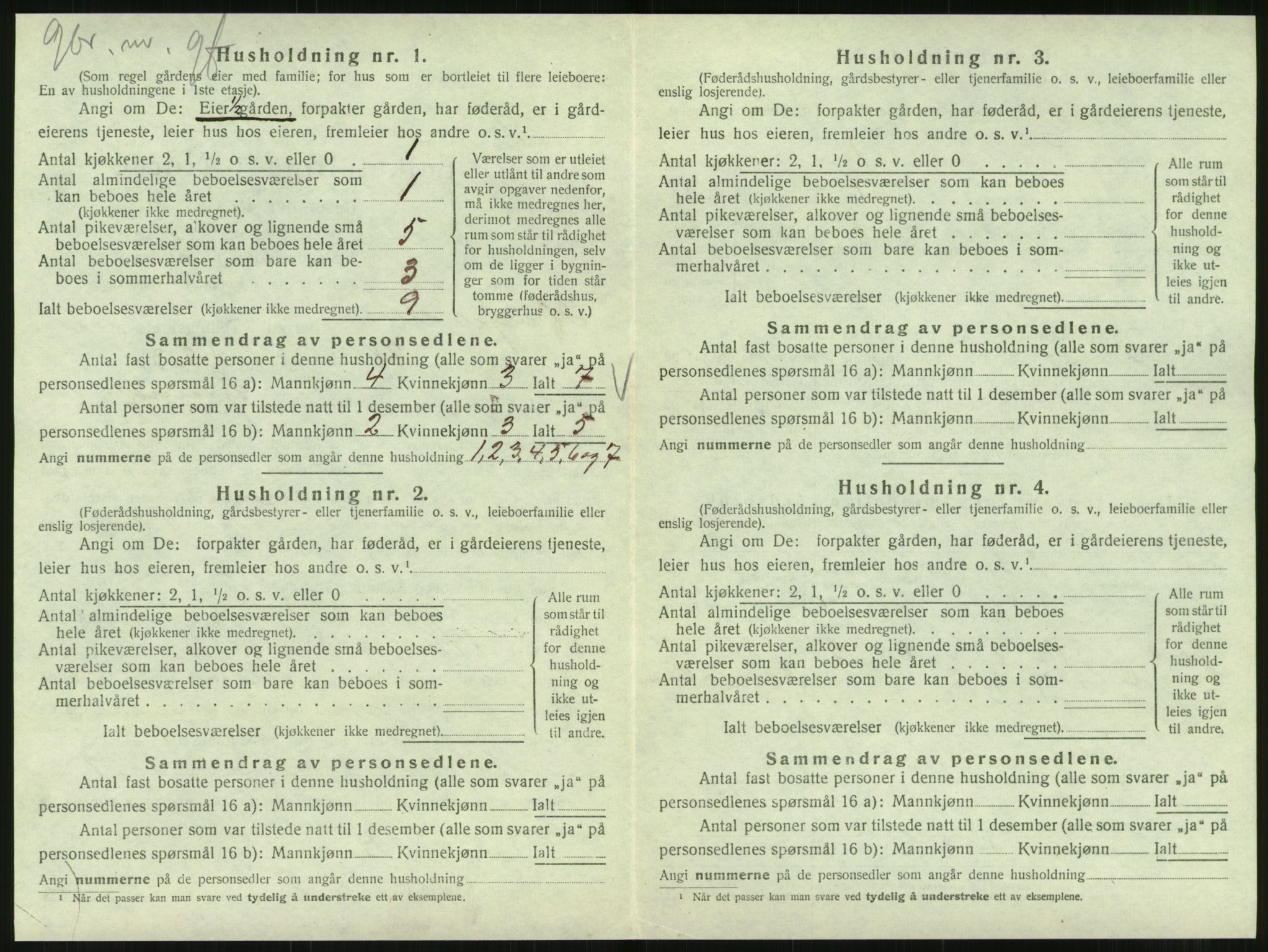 SAT, 1920 census for Hattfjelldal, 1920, p. 83