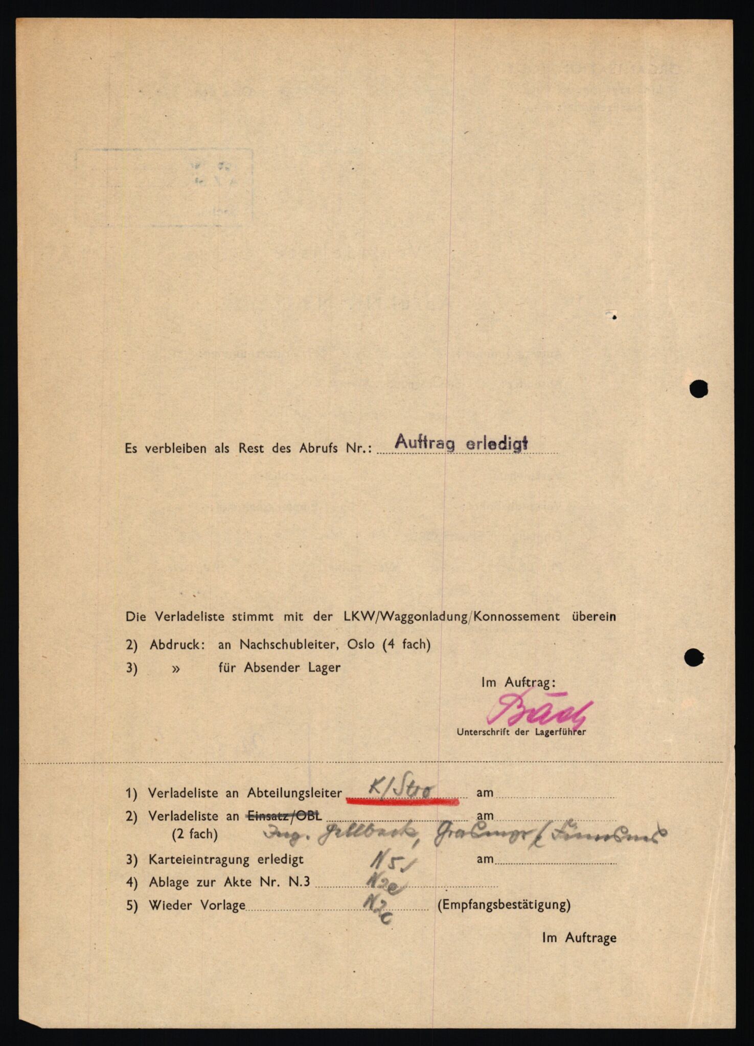 Tyske arkiver, Organisation Todt (OT), Einsatzgruppe Wiking, AV/RA-RAFA-2188/1/E/E6/E6c/L0007: Nachschub: Arkivkode 9451-9490, 1940-1945, p. 99