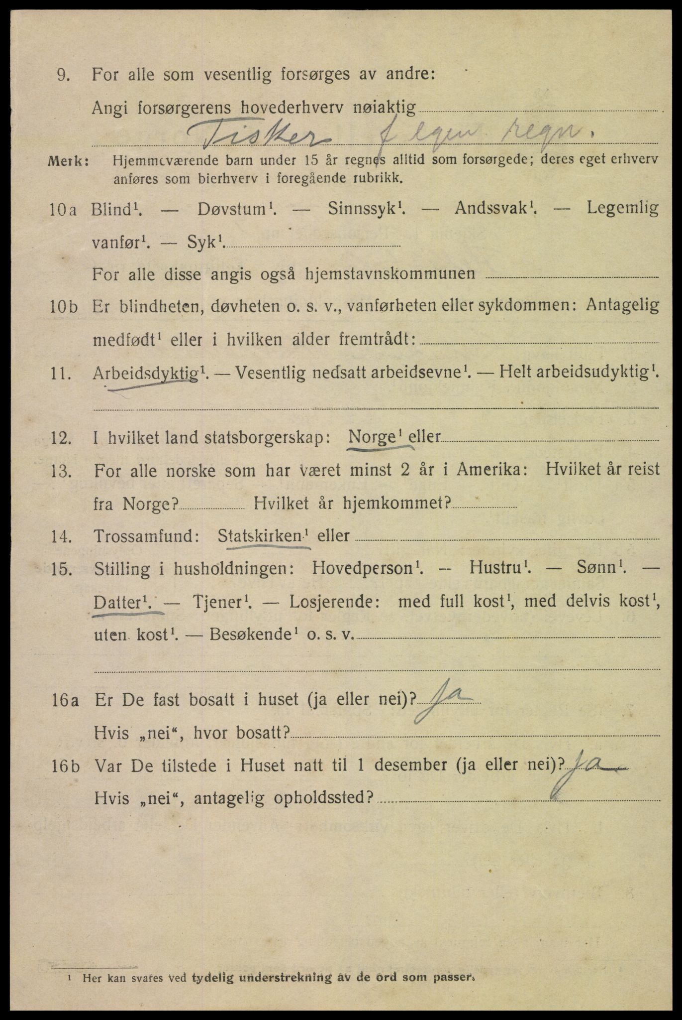SAK, 1920 census for Flekkefjord, 1920, p. 6387
