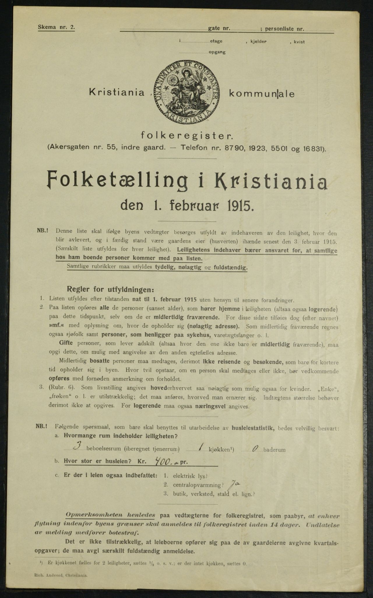 OBA, Municipal Census 1915 for Kristiania, 1915, p. 26157