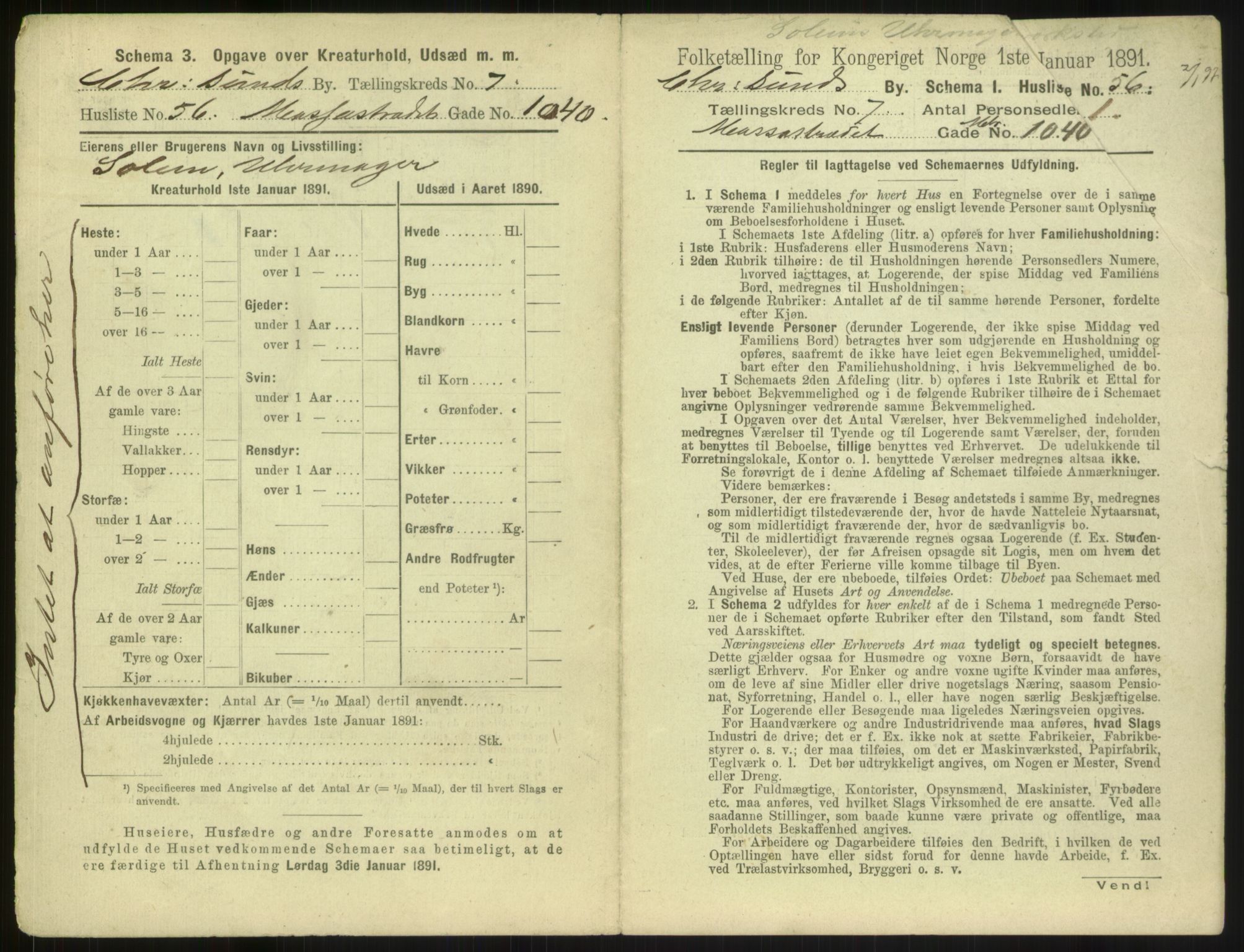 RA, 1891 census for 1503 Kristiansund, 1891, p. 752