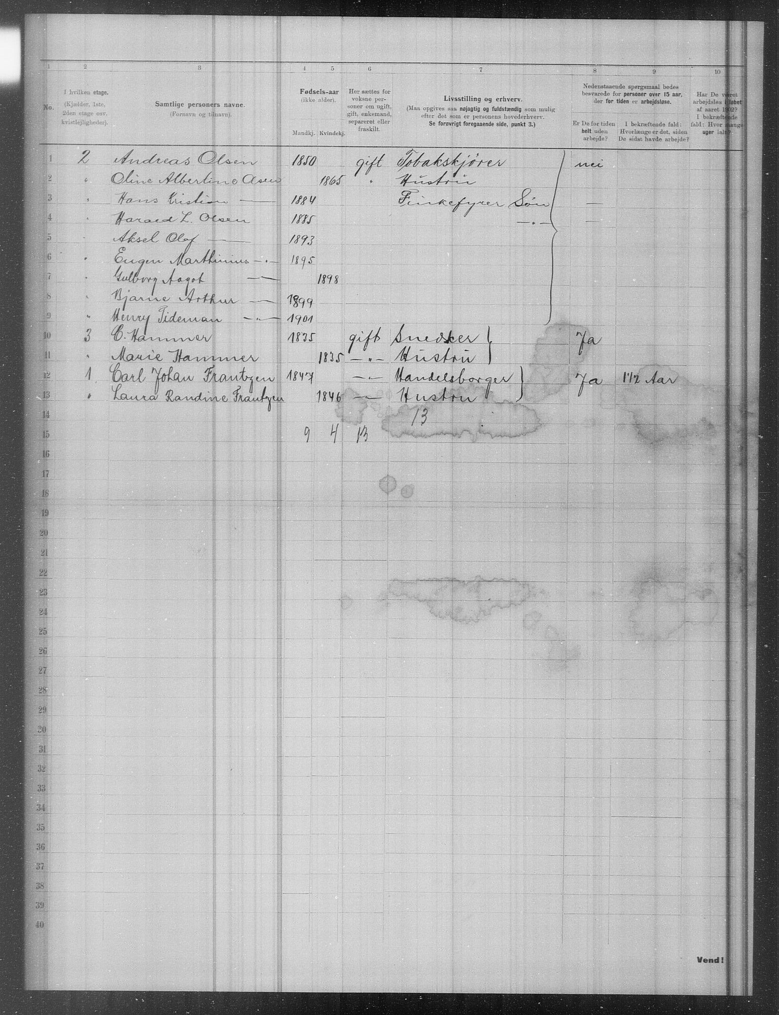 OBA, Municipal Census 1902 for Kristiania, 1902, p. 19147