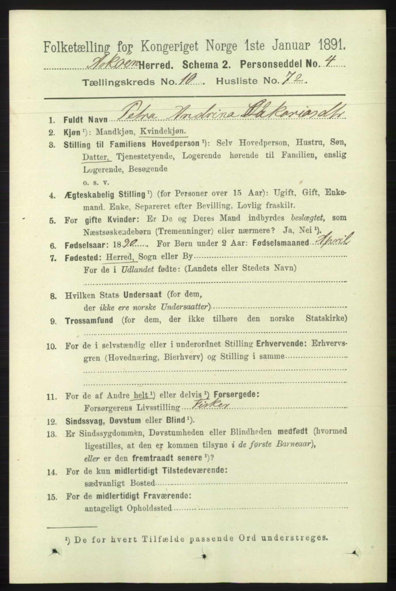 RA, 1891 census for 1247 Askøy, 1891, p. 6806