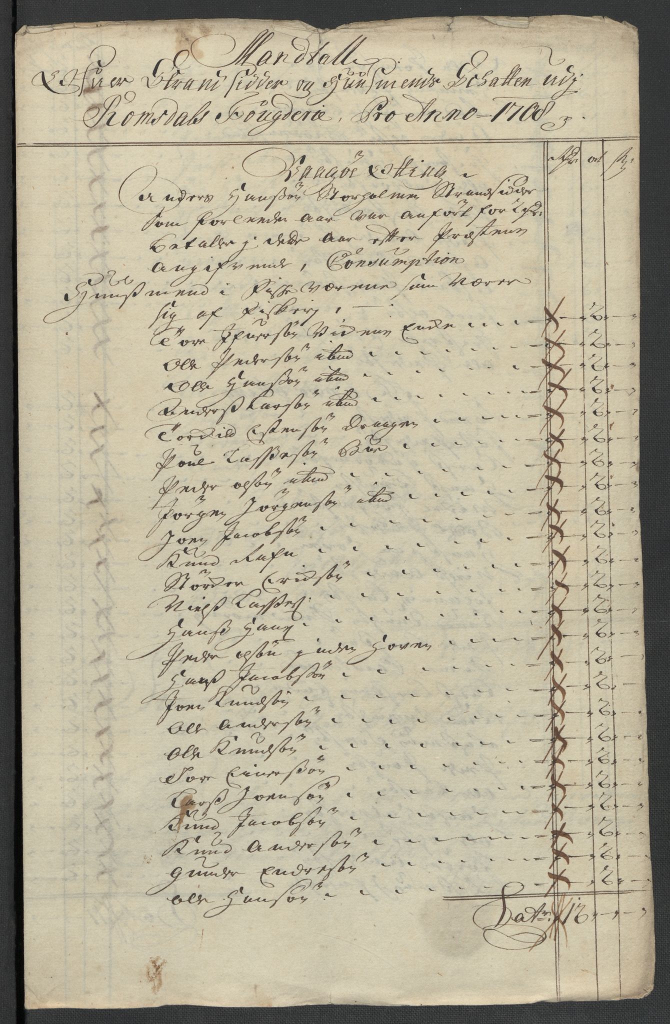 Rentekammeret inntil 1814, Reviderte regnskaper, Fogderegnskap, RA/EA-4092/R55/L3658: Fogderegnskap Romsdal, 1707-1708, p. 260