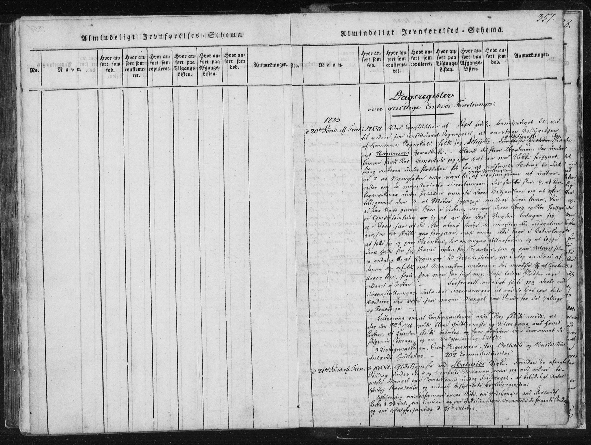 Hamre sokneprestembete, AV/SAB-A-75501/H/Ha/Haa/Haaa/L0010: Parish register (official) no. A 10, 1816-1826, p. 357