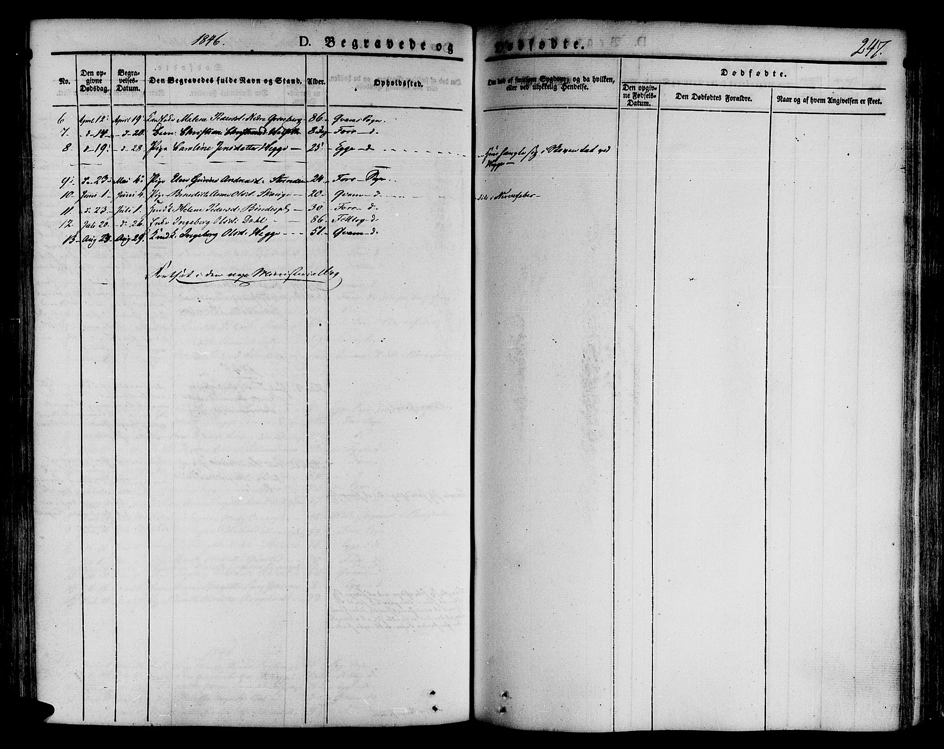 Ministerialprotokoller, klokkerbøker og fødselsregistre - Nord-Trøndelag, SAT/A-1458/746/L0445: Parish register (official) no. 746A04, 1826-1846, p. 247