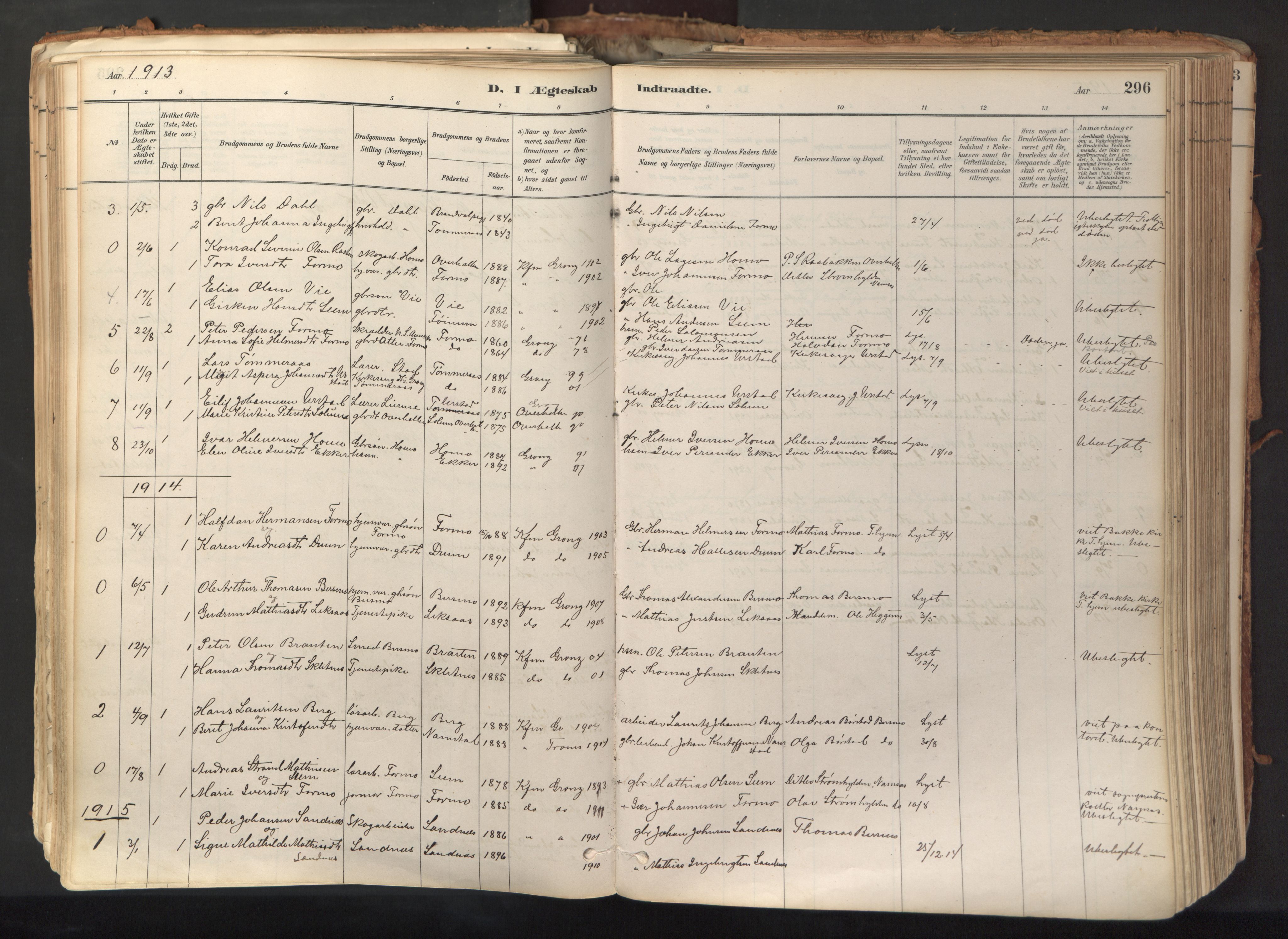 Ministerialprotokoller, klokkerbøker og fødselsregistre - Nord-Trøndelag, SAT/A-1458/758/L0519: Parish register (official) no. 758A04, 1880-1926, p. 296