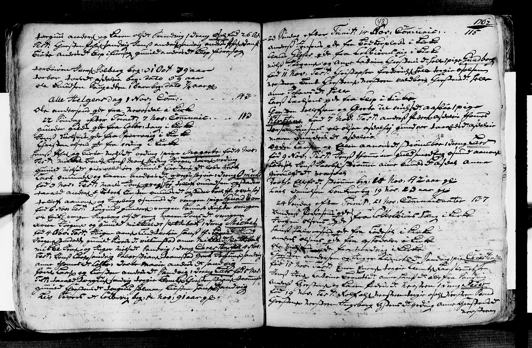 Øyestad sokneprestkontor, AV/SAK-1111-0049/F/Fa/L0006: Parish register (official) no. A 6, 1758-1776, p. 48