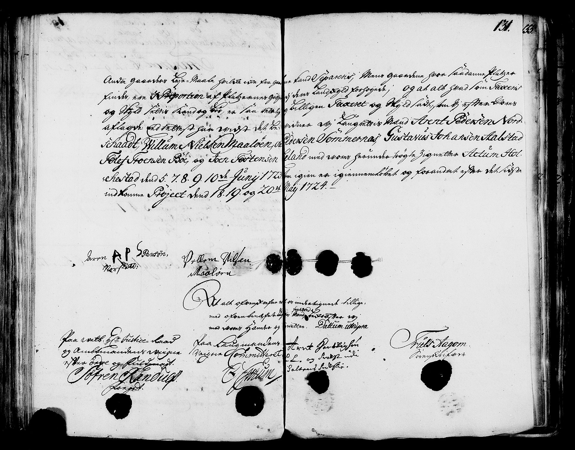 Rentekammeret inntil 1814, Realistisk ordnet avdeling, AV/RA-EA-4070/N/Nb/Nbf/L0172: Salten eksaminasjonsprotokoll, 1723, p. 134