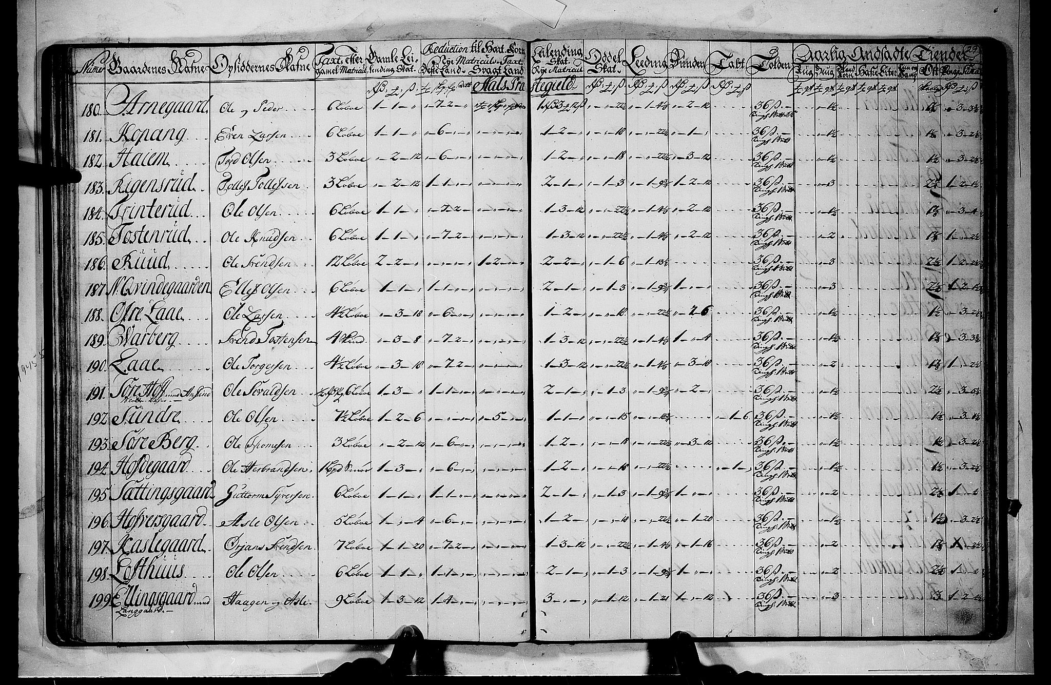 Rentekammeret inntil 1814, Realistisk ordnet avdeling, AV/RA-EA-4070/N/Nb/Nbf/L0110: Ringerike og Hallingdal matrikkelprotokoll, 1723, p. 28b-29a