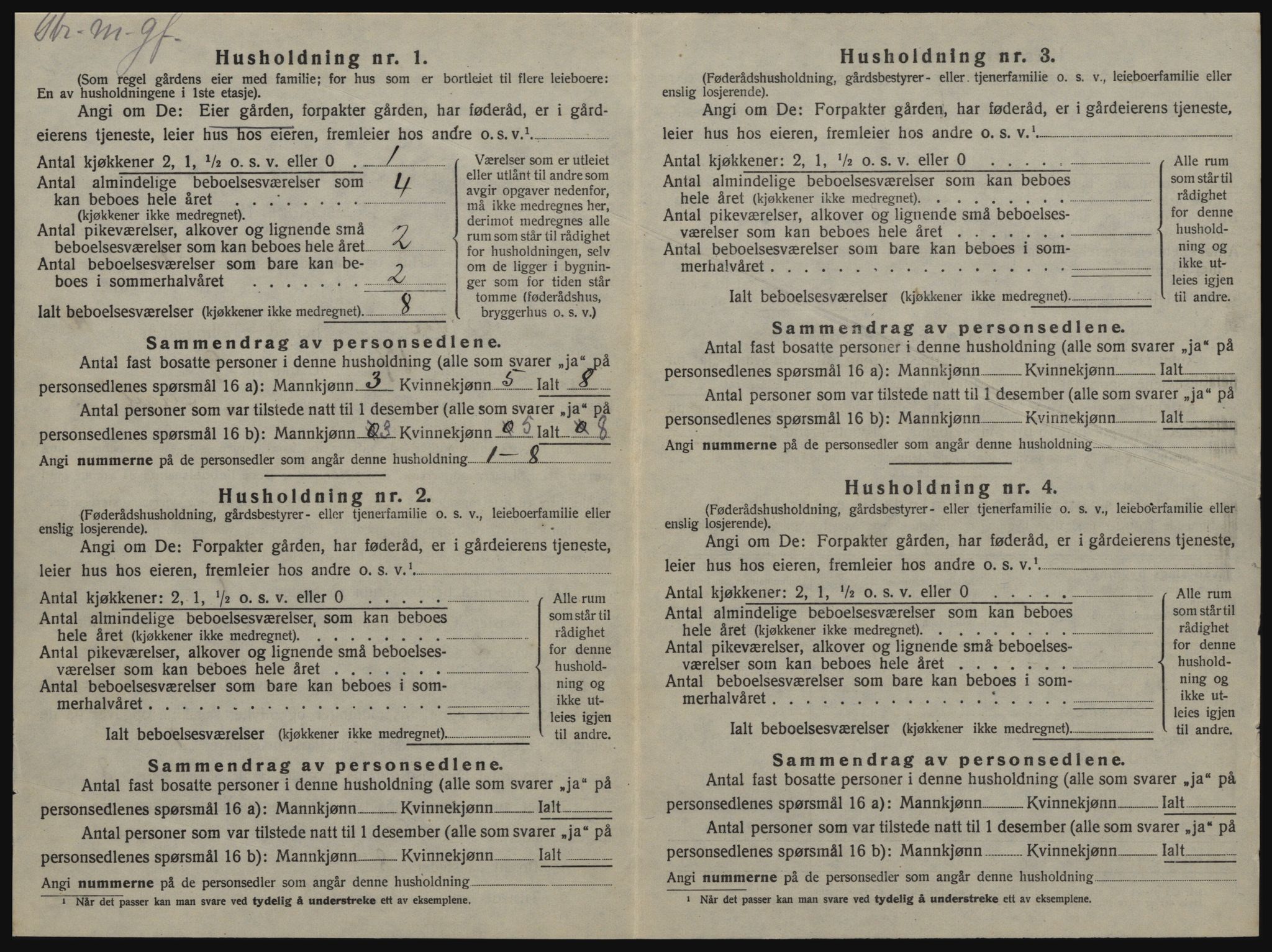 SAT, 1920 census for Å, 1920, p. 923