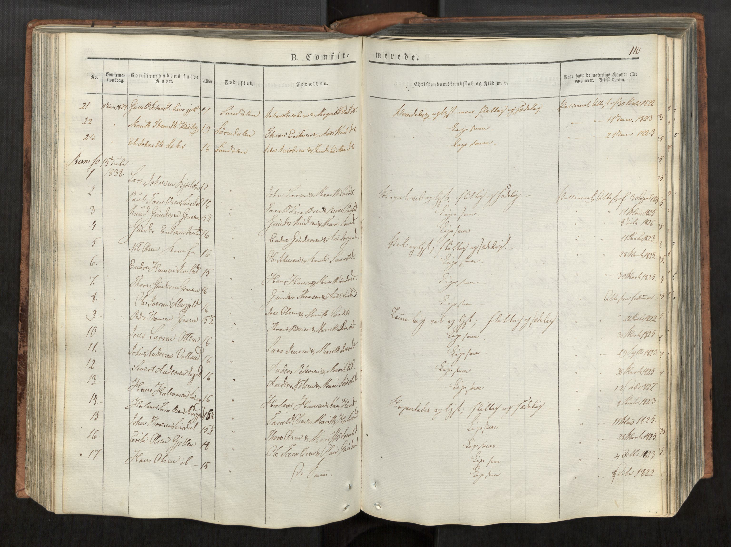 Ministerialprotokoller, klokkerbøker og fødselsregistre - Møre og Romsdal, SAT/A-1454/590/L1012: Parish register (official) no. 590A04, 1832-1846, p. 110