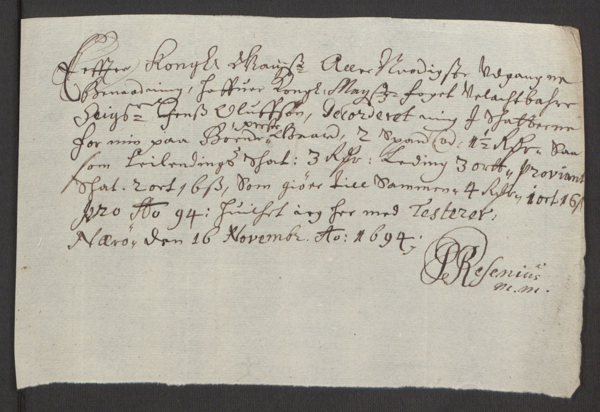 Rentekammeret inntil 1814, Reviderte regnskaper, Fogderegnskap, AV/RA-EA-4092/R64/L4424: Fogderegnskap Namdal, 1692-1695, p. 402