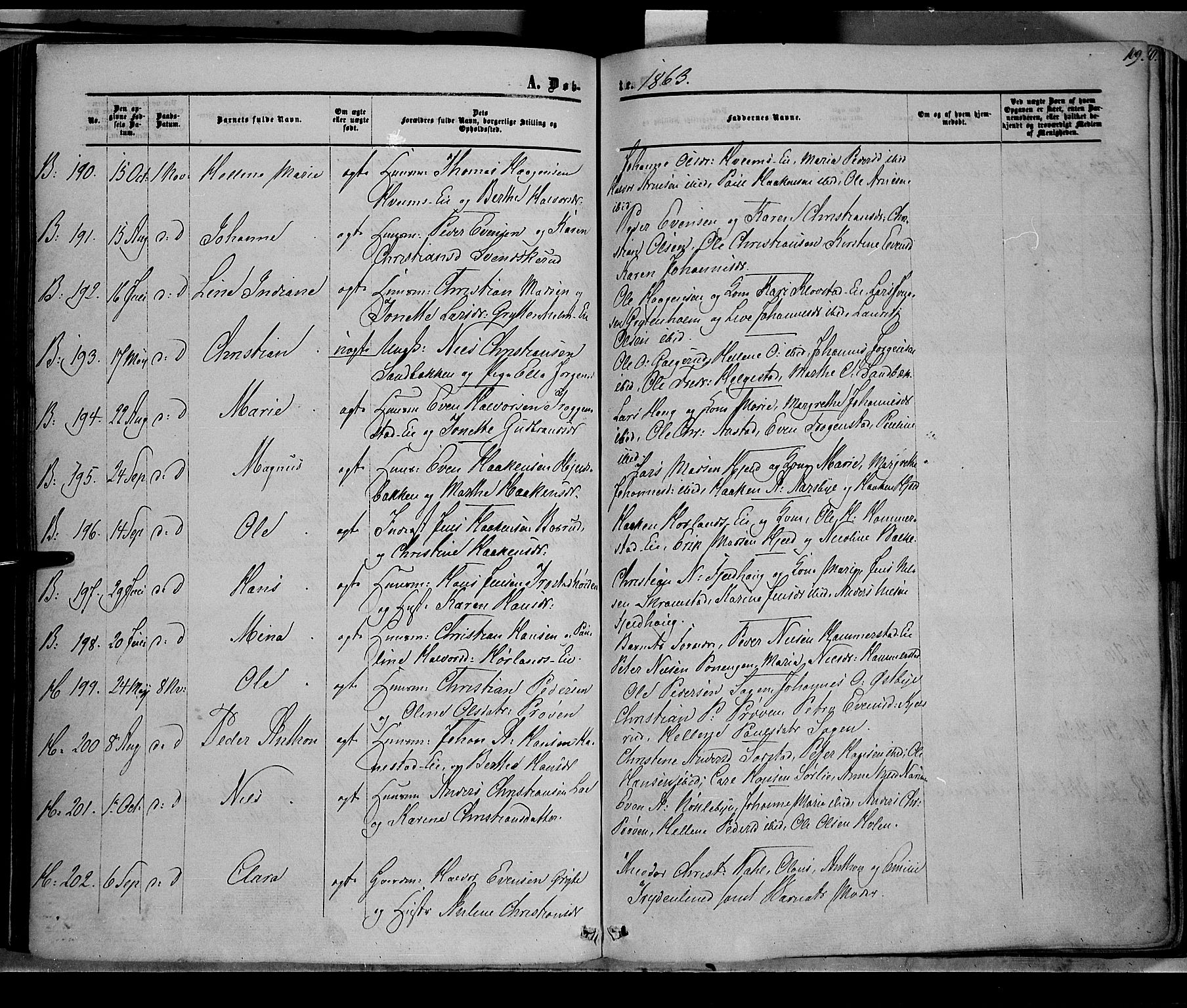 Østre Toten prestekontor, AV/SAH-PREST-104/H/Ha/Haa/L0004: Parish register (official) no. 4, 1857-1865, p. 109