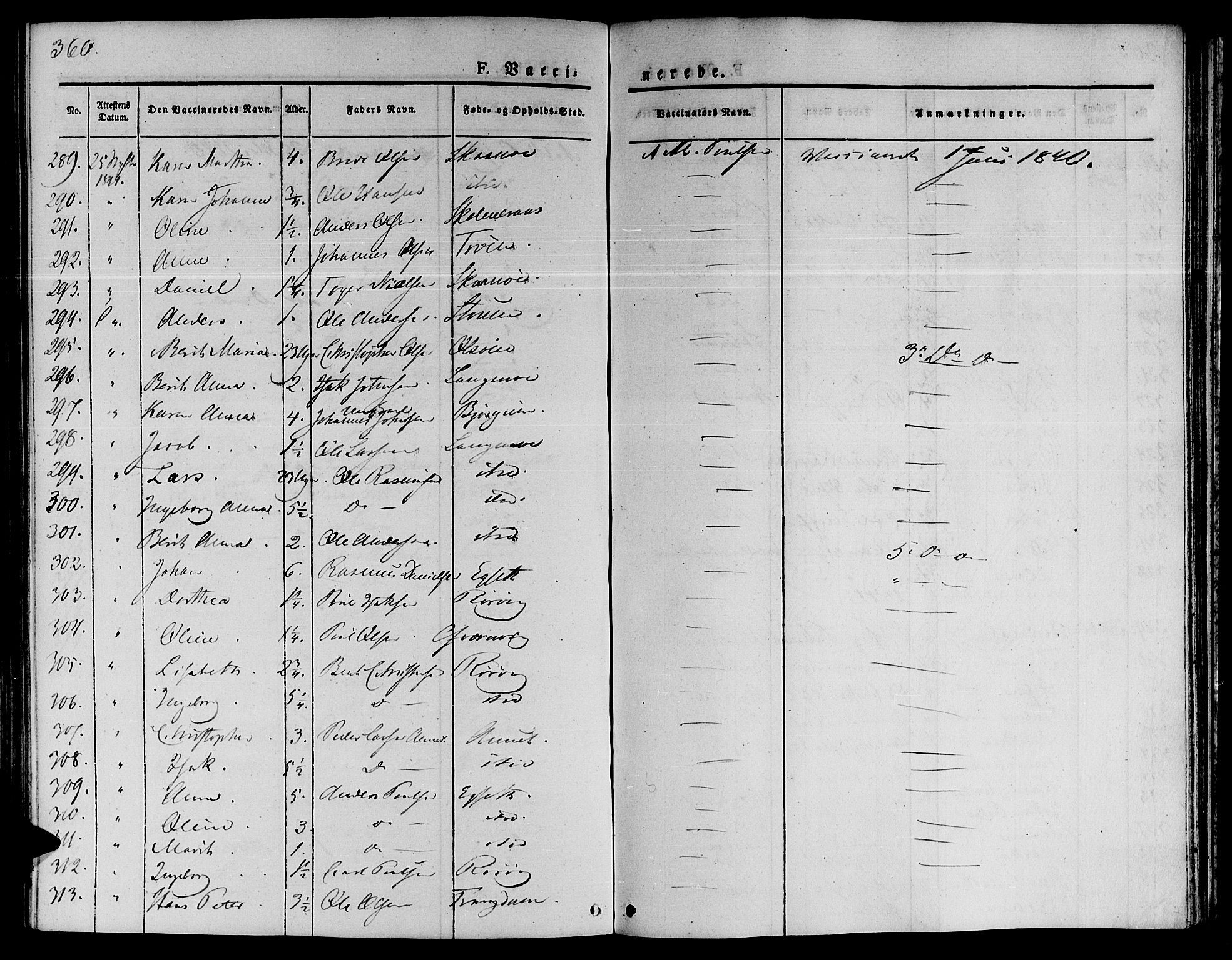Ministerialprotokoller, klokkerbøker og fødselsregistre - Sør-Trøndelag, SAT/A-1456/646/L0610: Parish register (official) no. 646A08, 1837-1847, p. 360