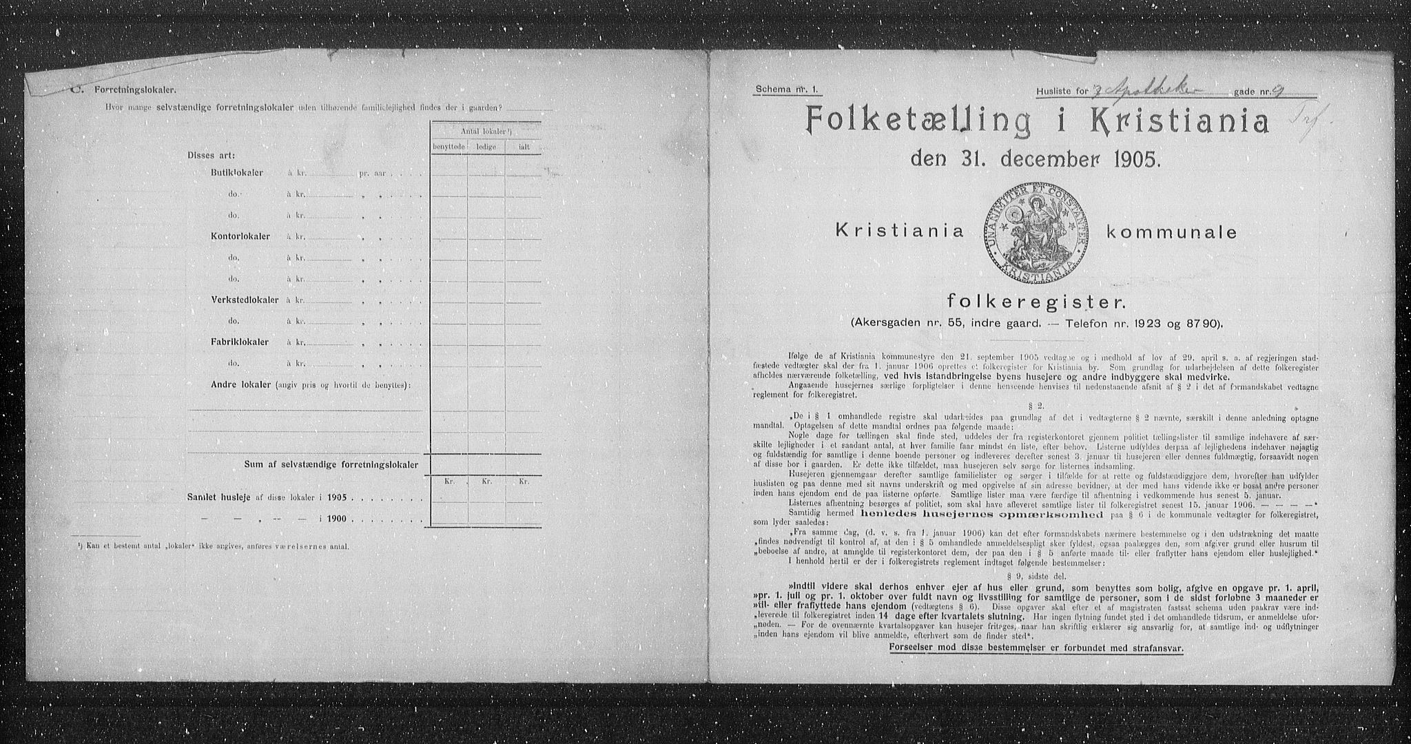 OBA, Municipal Census 1905 for Kristiania, 1905, p. 757