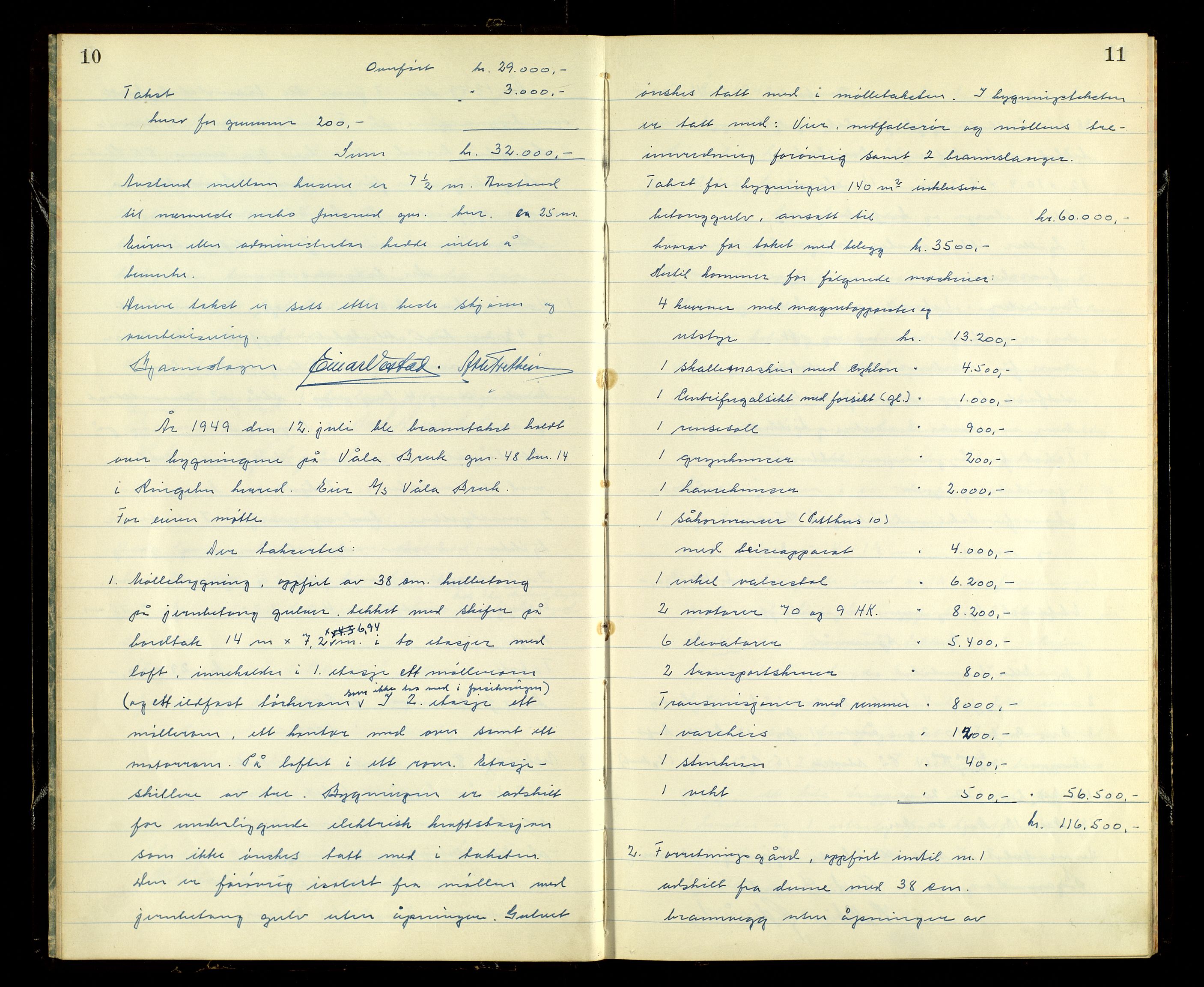 Norges Brannkasse, Ringebu, AV/SAH-NBRANR-037/F/L0004: Branntakstprotokoll, 1949-1955, p. 10-11