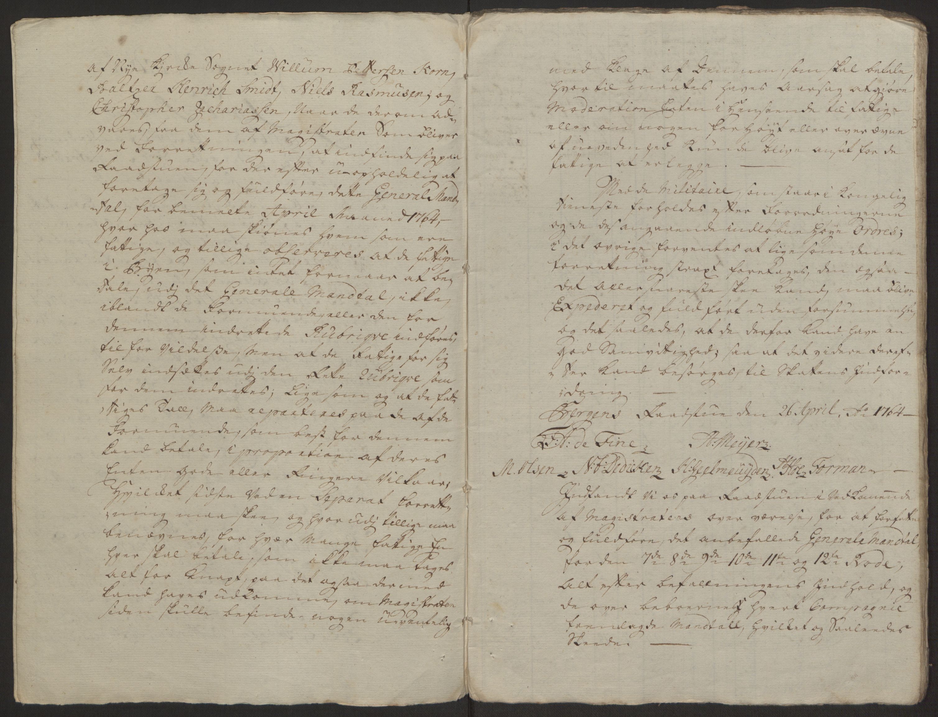 Rentekammeret inntil 1814, Reviderte regnskaper, Byregnskaper, RA/EA-4066/R/Rp/L0367/0001: [P21] Kontribusjonsregnskap / Ekstraskatt, 1764, p. 243