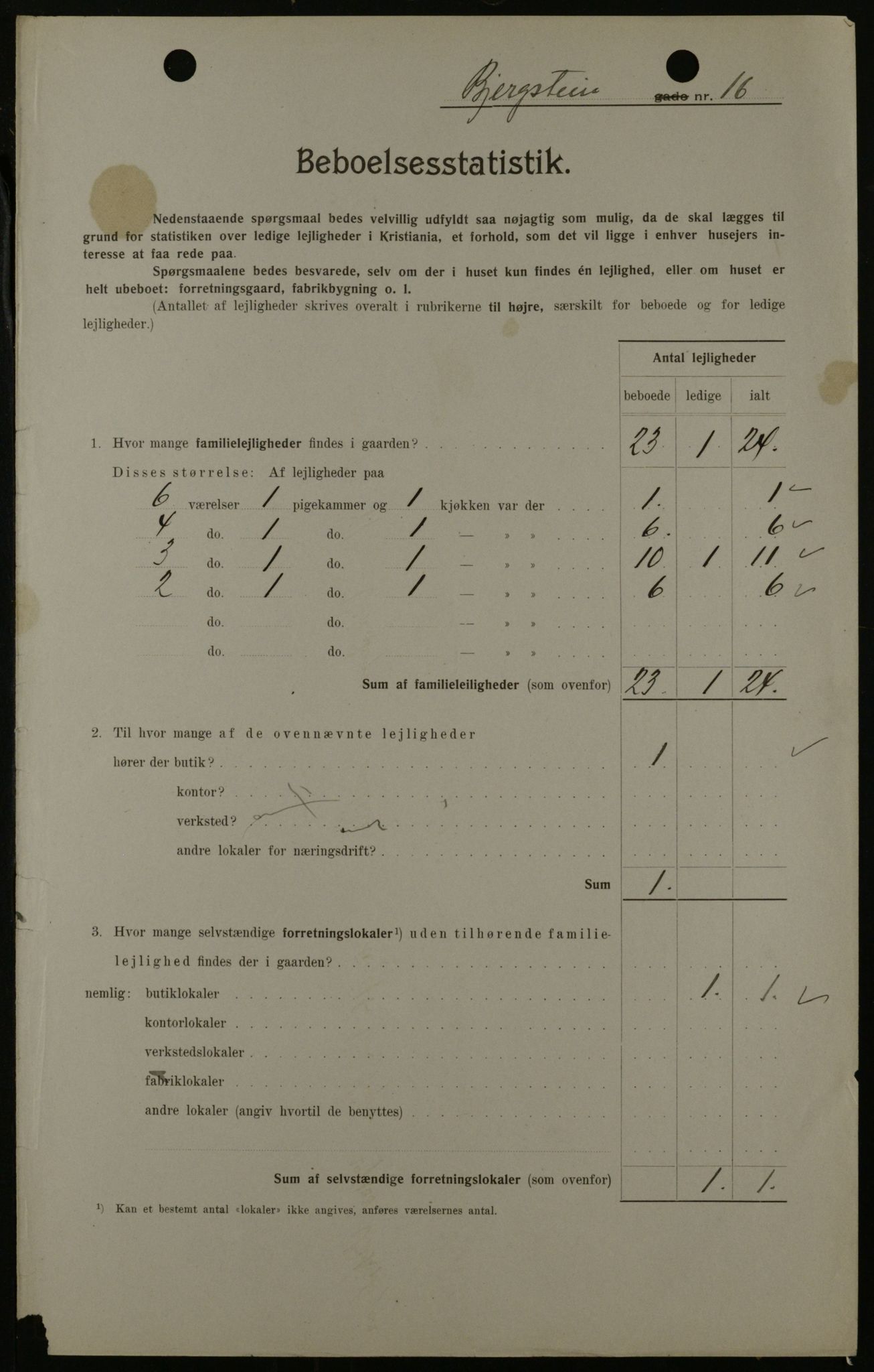 OBA, Municipal Census 1908 for Kristiania, 1908, p. 4549