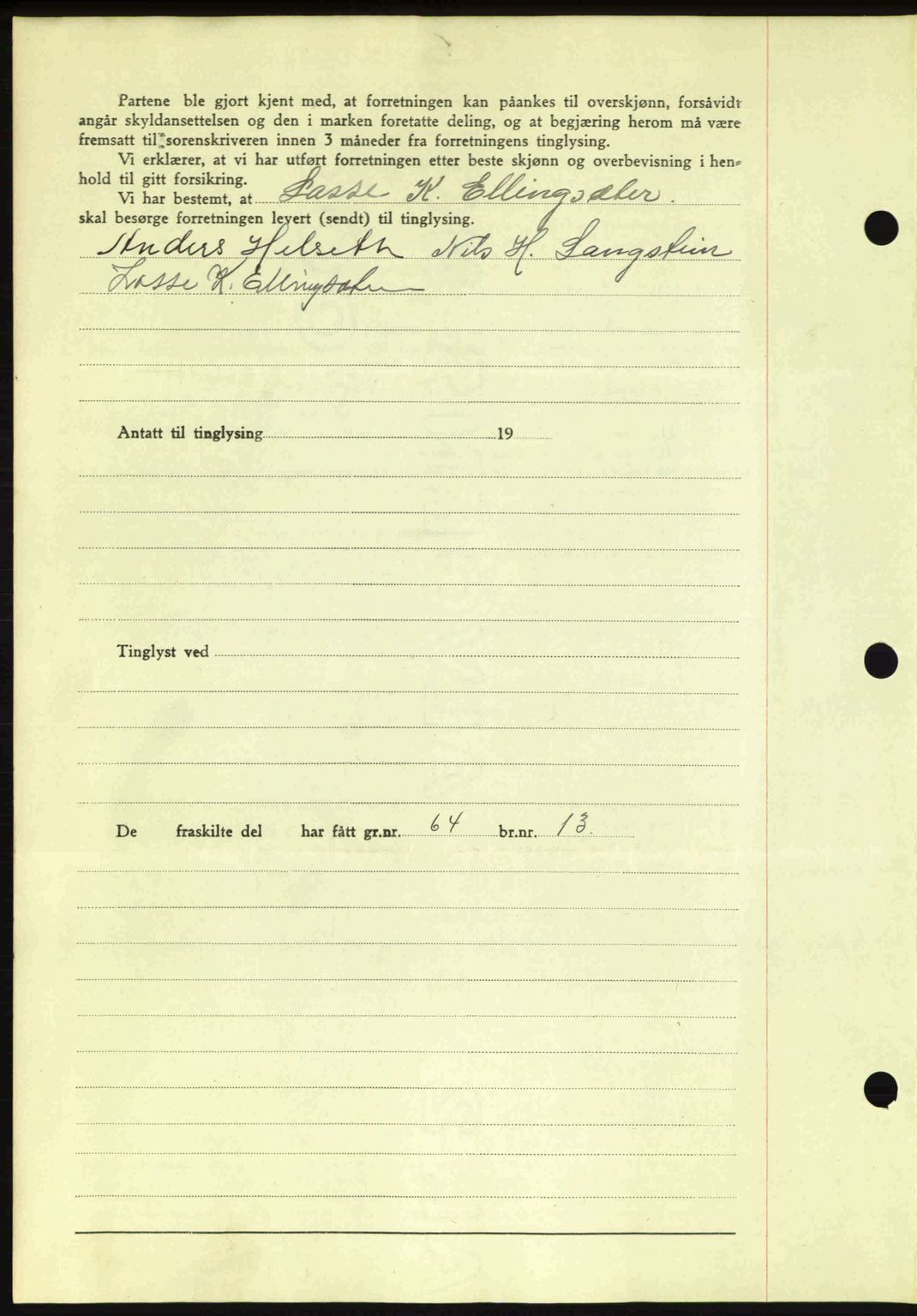 Romsdal sorenskriveri, AV/SAT-A-4149/1/2/2C: Mortgage book no. A14, 1943-1943, Diary no: : 832/1943