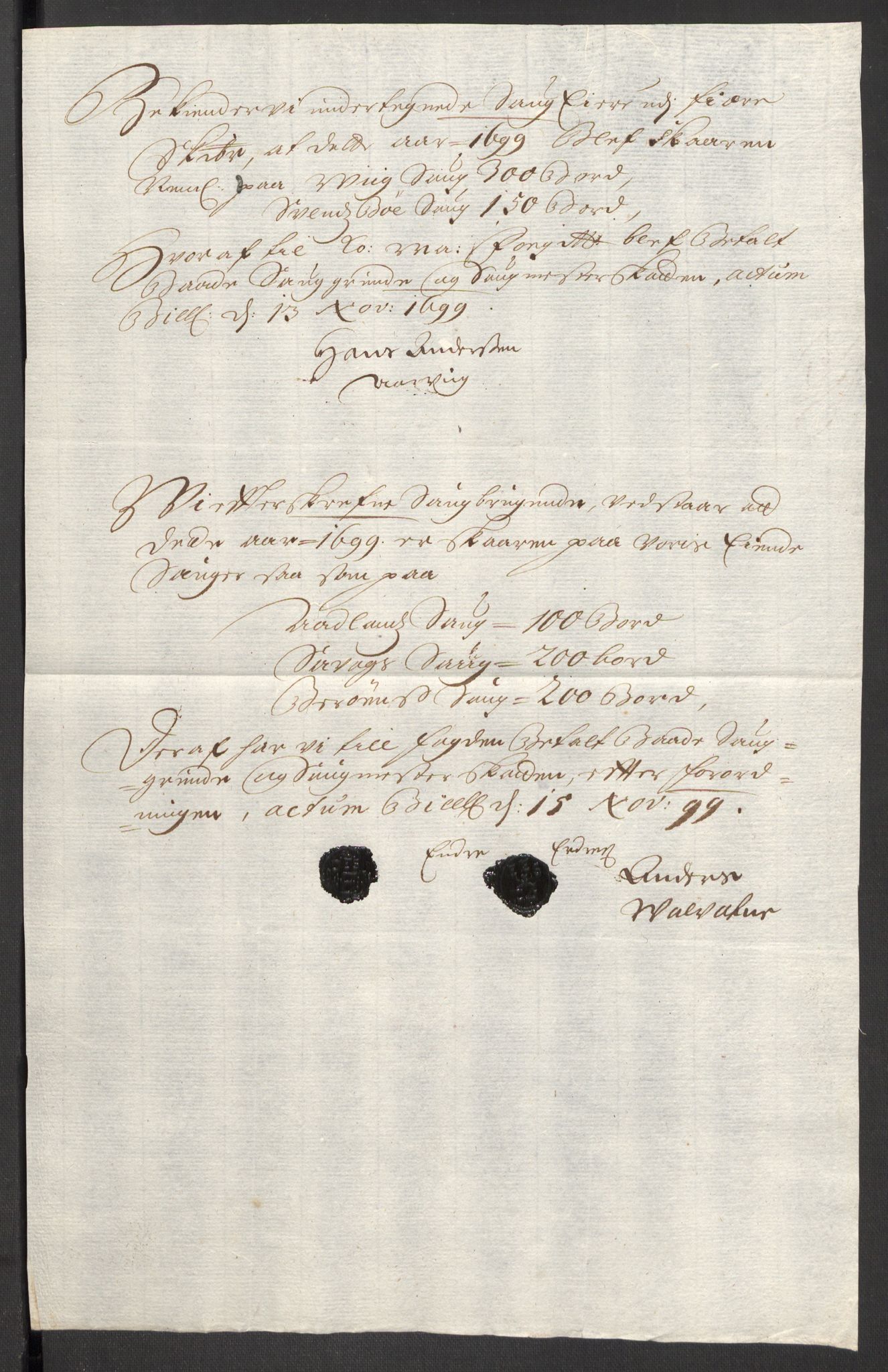 Rentekammeret inntil 1814, Reviderte regnskaper, Fogderegnskap, AV/RA-EA-4092/R48/L2978: Fogderegnskap Sunnhordland og Hardanger, 1699, p. 139