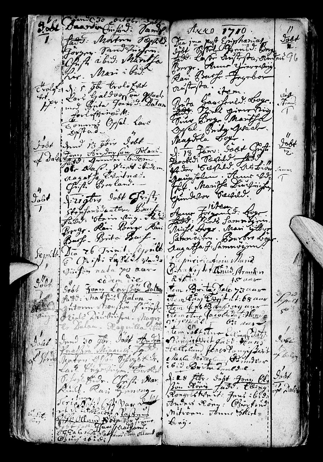 Os sokneprestembete, SAB/A-99929: Parish register (official) no. A 6, 1669-1719, p. 96