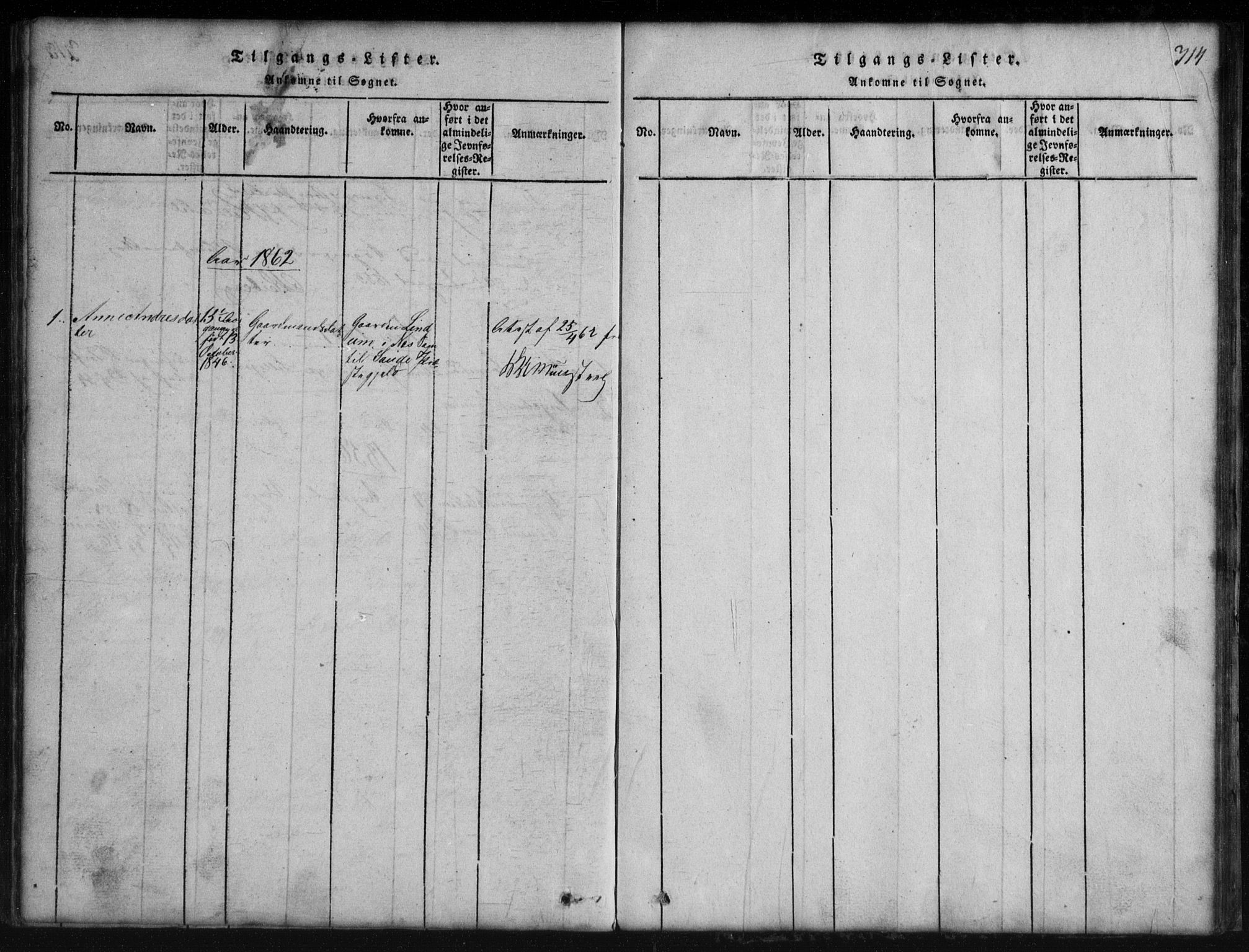 Rauland kirkebøker, SAKO/A-292/G/Gb/L0001: Parish register (copy) no. II 1, 1815-1886, p. 314