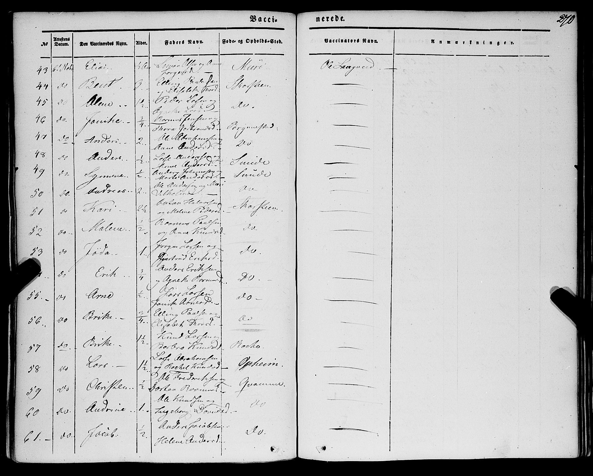 Innvik sokneprestembete, SAB/A-80501: Parish register (official) no. A 5, 1847-1865, p. 270