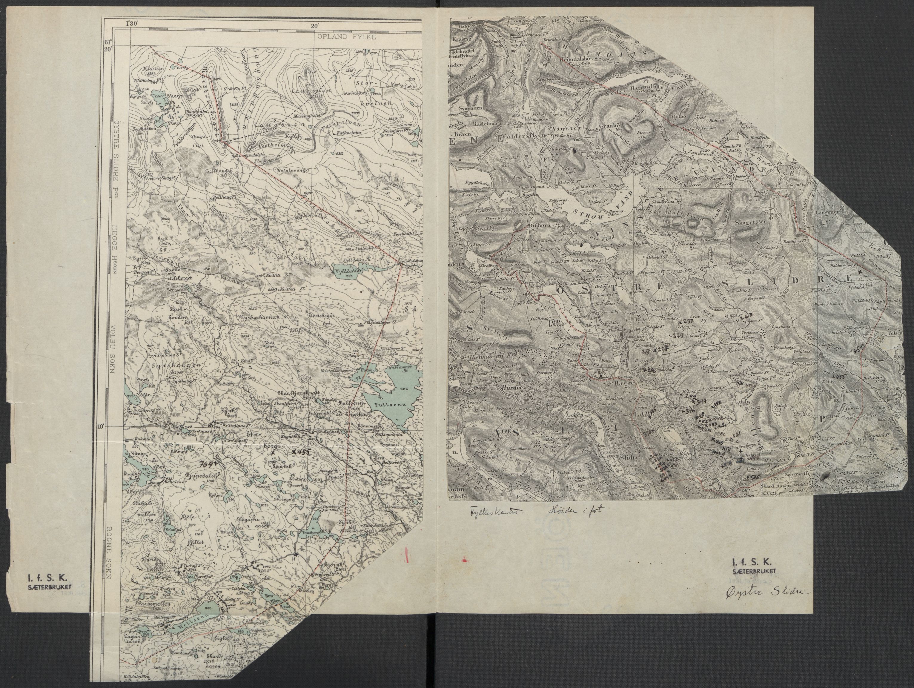 Instituttet for sammenlignende kulturforskning, RA/PA-0424/F/Fc/L0005/0002: Eske B5: / Oppland (perm XI), 1934-1935