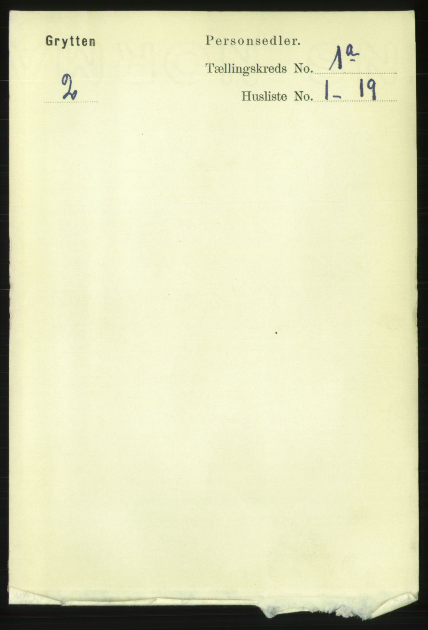 RA, 1891 census for 1539 Grytten, 1891, p. 55