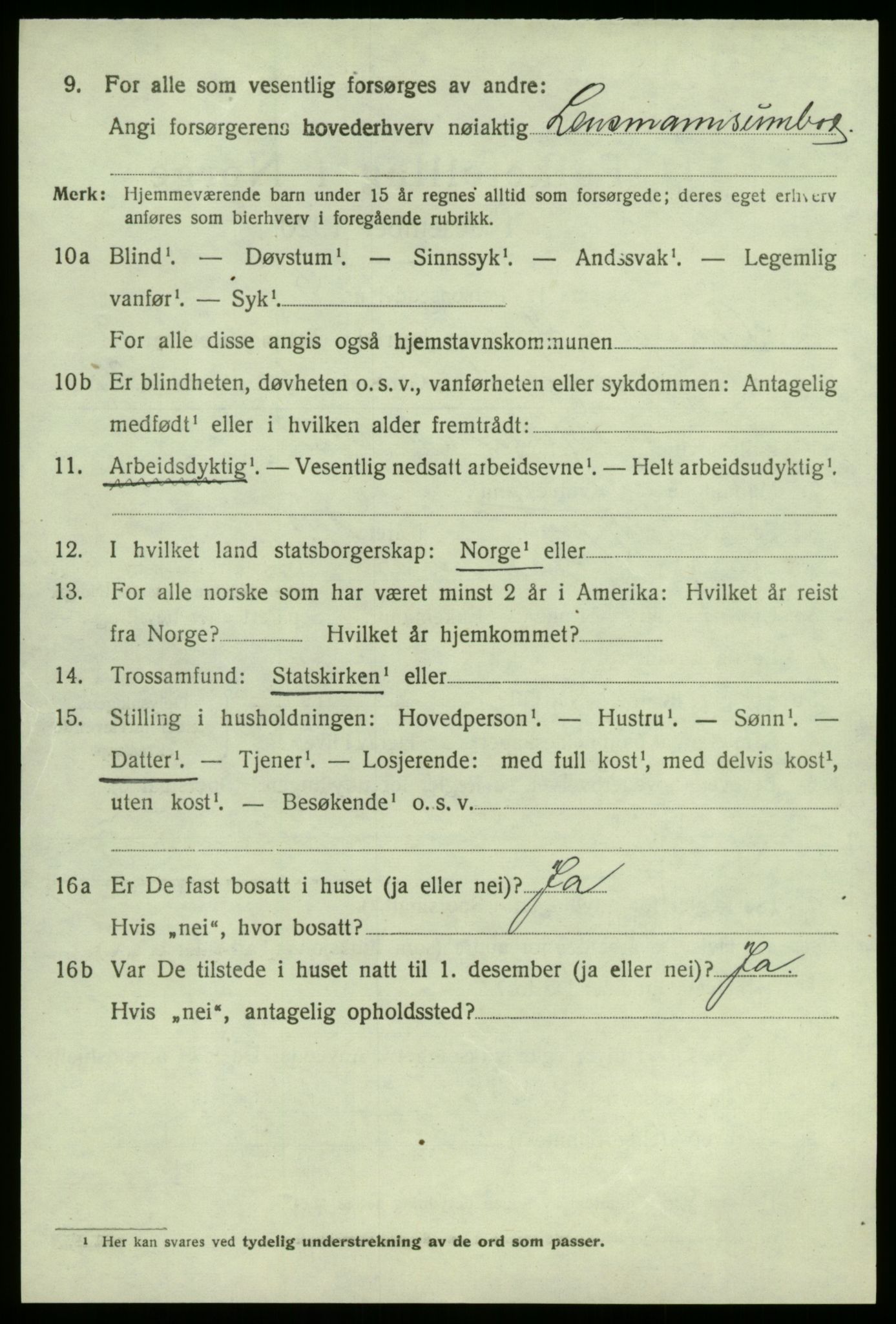 SAB, 1920 census for Vik, 1920, p. 2632