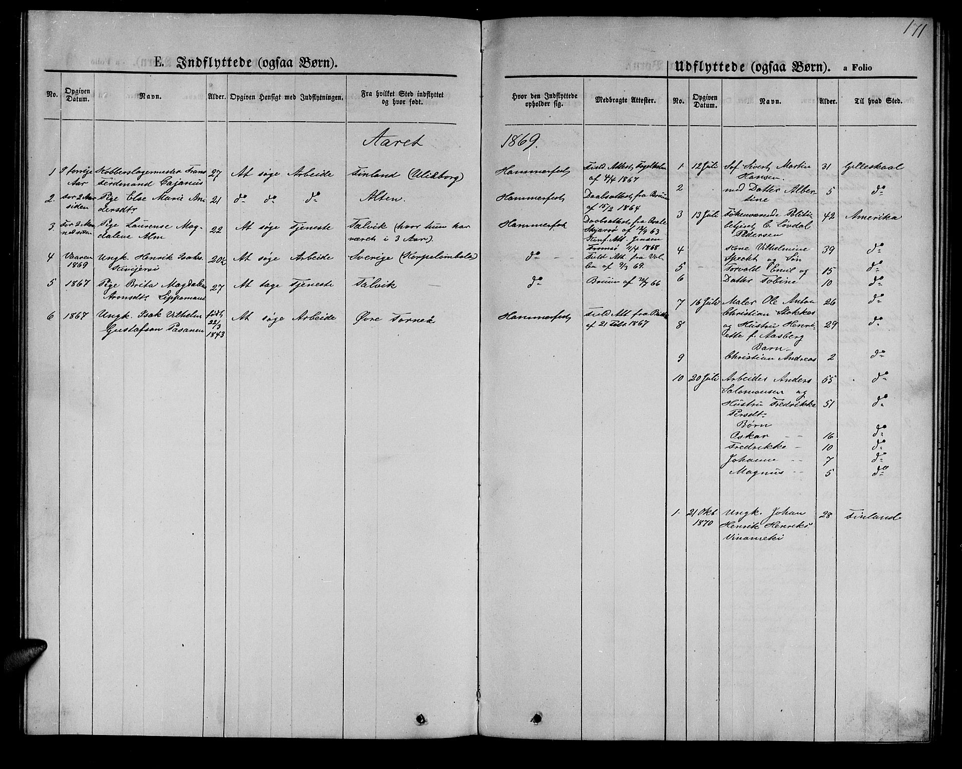 Hammerfest sokneprestkontor, SATØ/S-1347/H/Hb/L0004.klokk: Parish register (copy) no. 4, 1869-1877, p. 171
