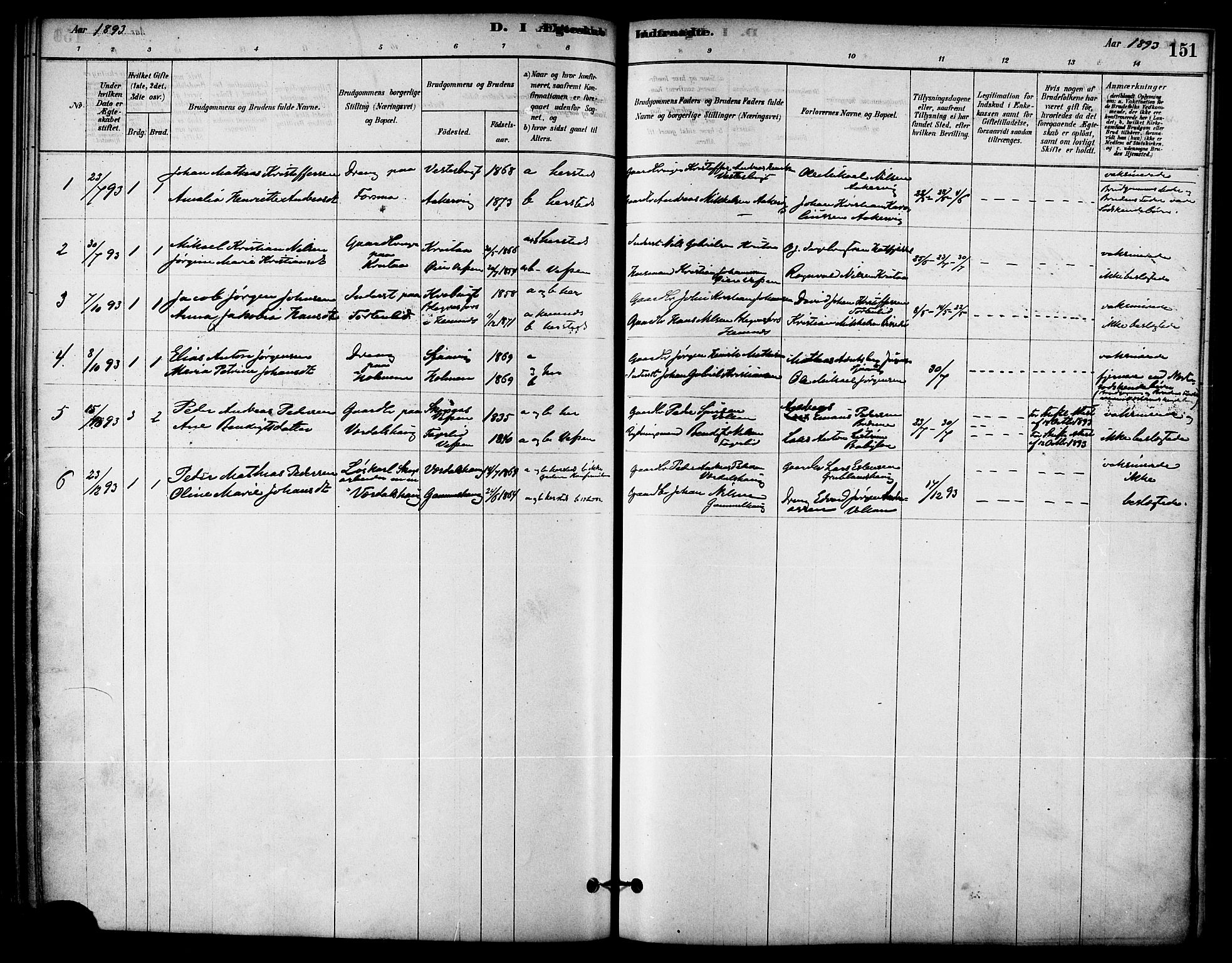 Ministerialprotokoller, klokkerbøker og fødselsregistre - Nordland, AV/SAT-A-1459/823/L0325: Parish register (official) no. 823A02, 1878-1898, p. 151